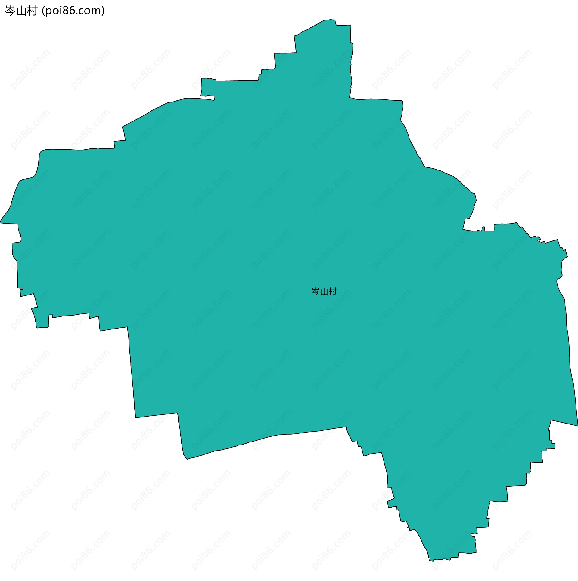 岑山村边界地图