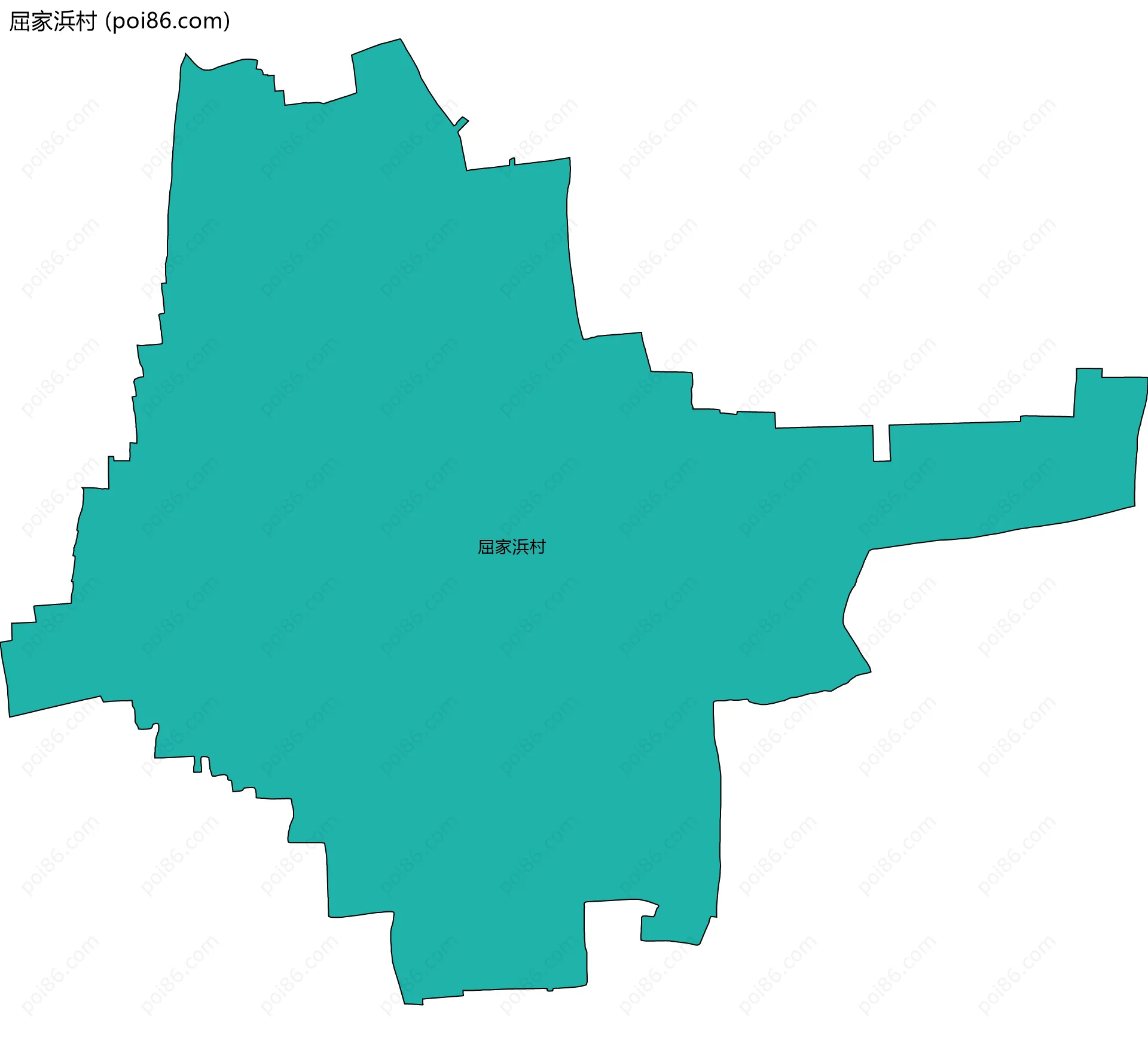 屈家浜村边界地图