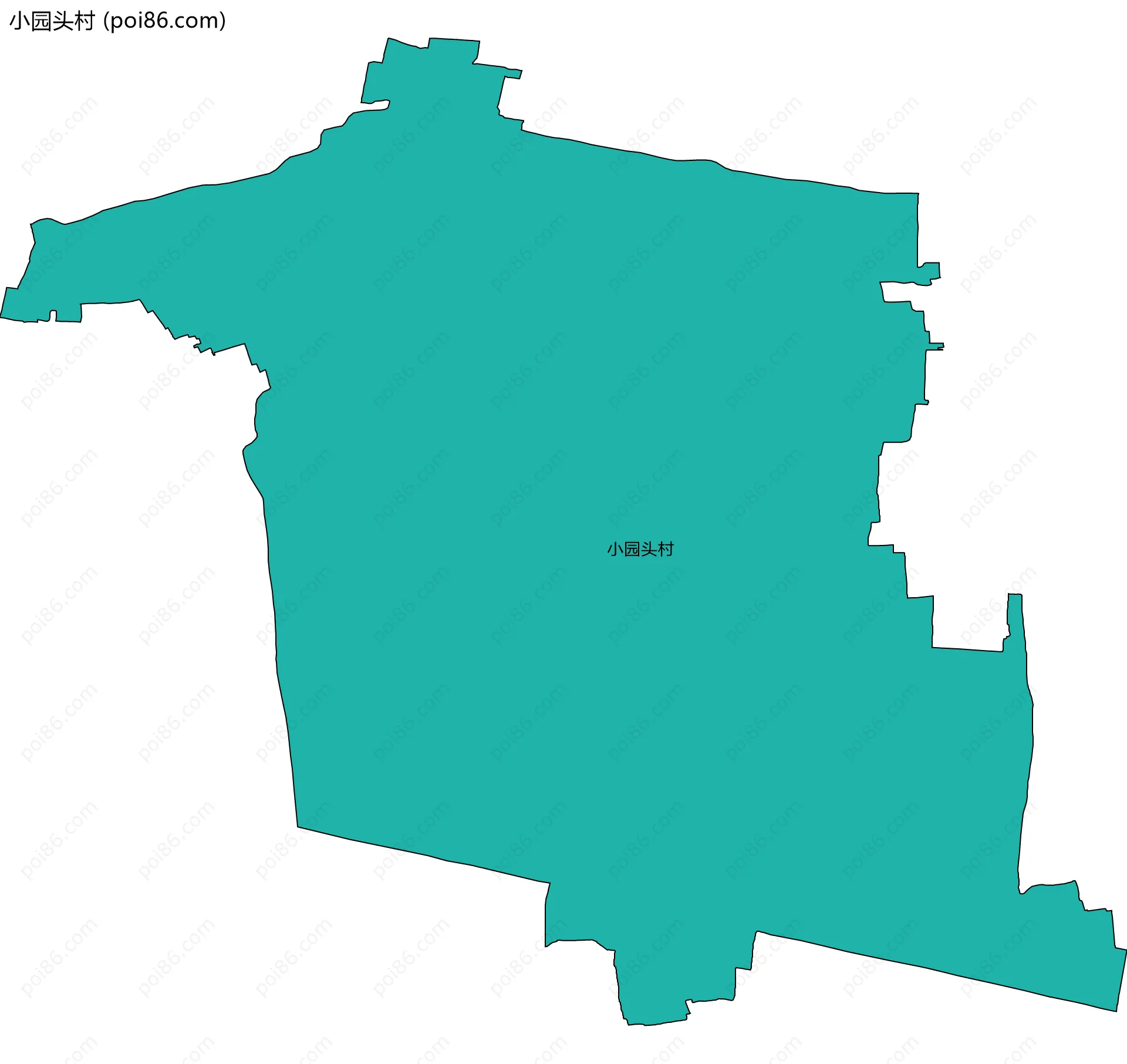 小园头村边界地图