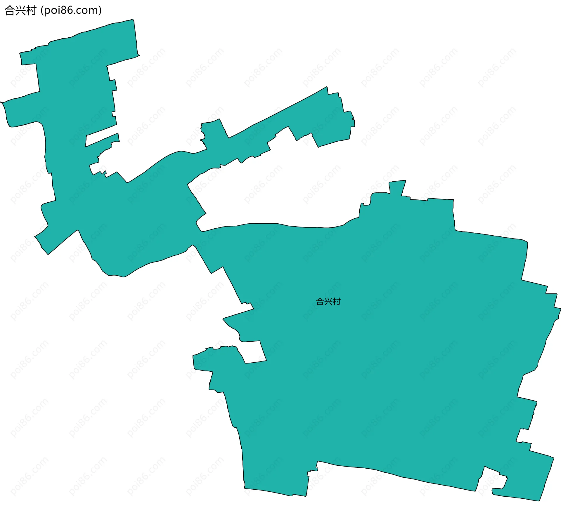 合兴村边界地图