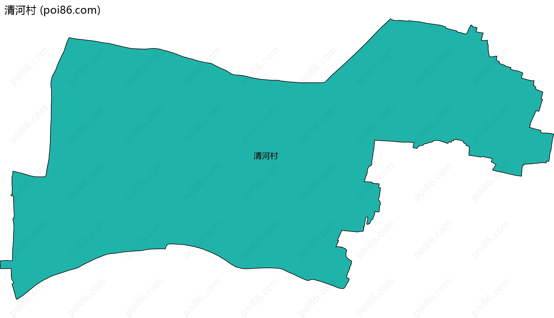 清河村边界地图