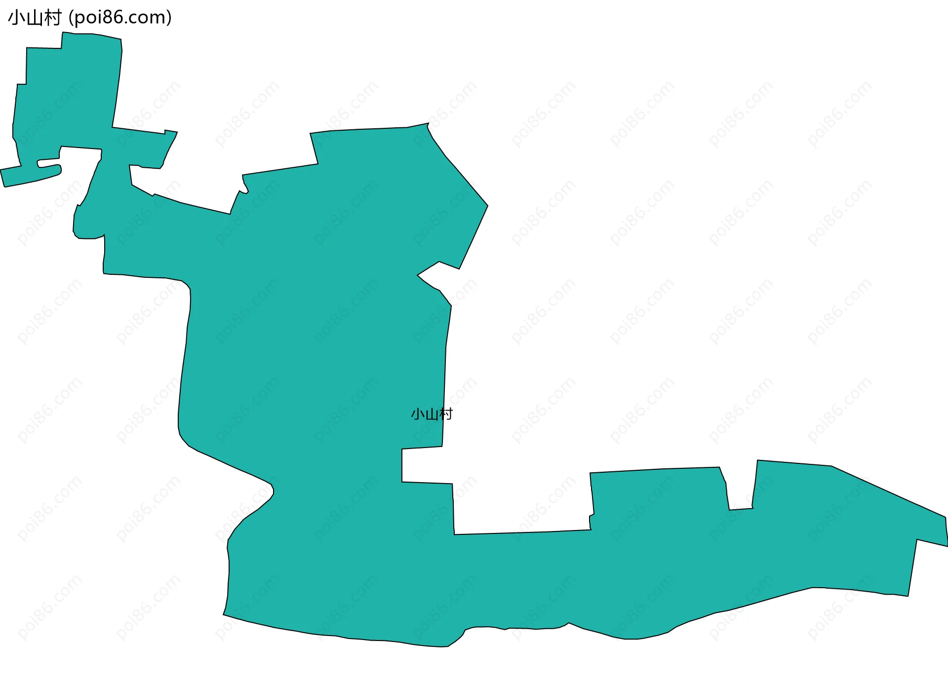 小山村边界地图