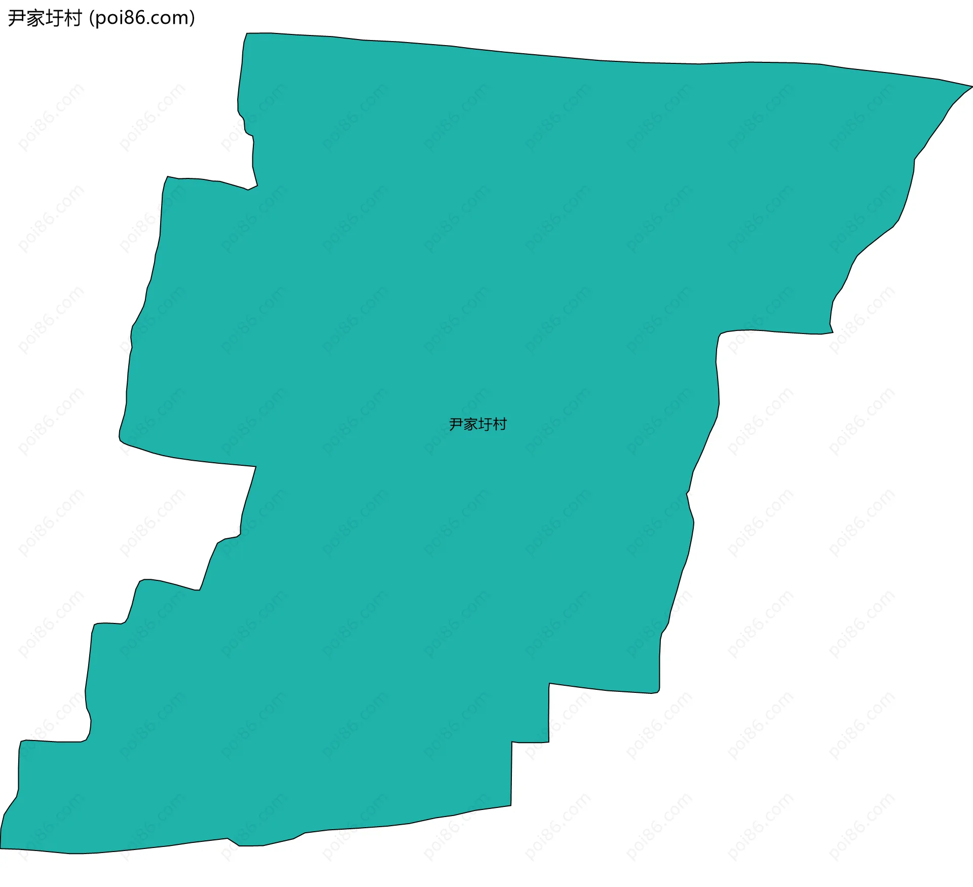 尹家圩村边界地图