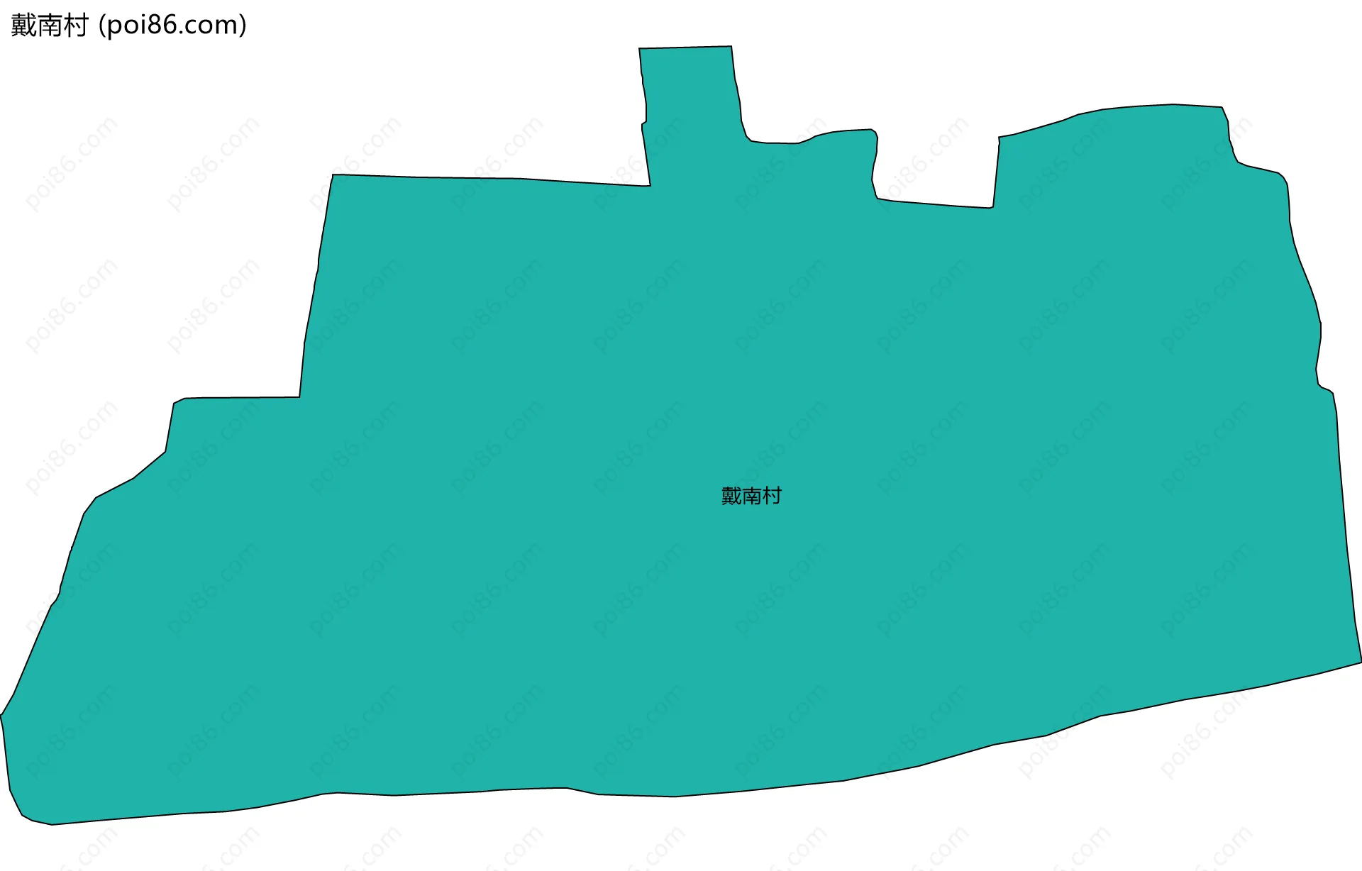 戴南村边界地图