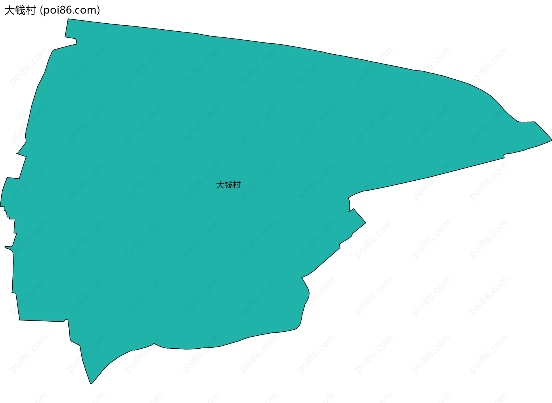 大钱村边界地图