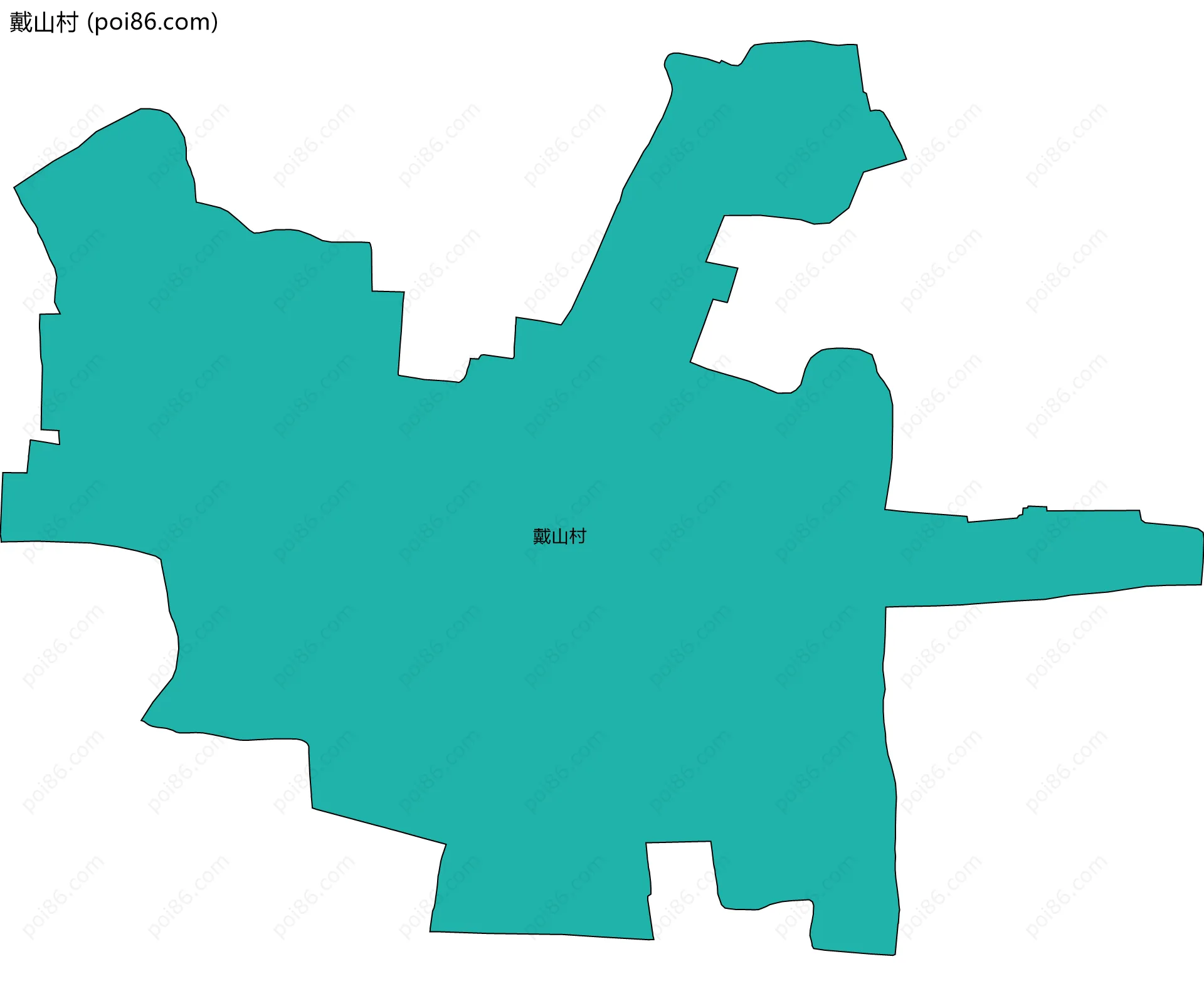 戴山村边界地图