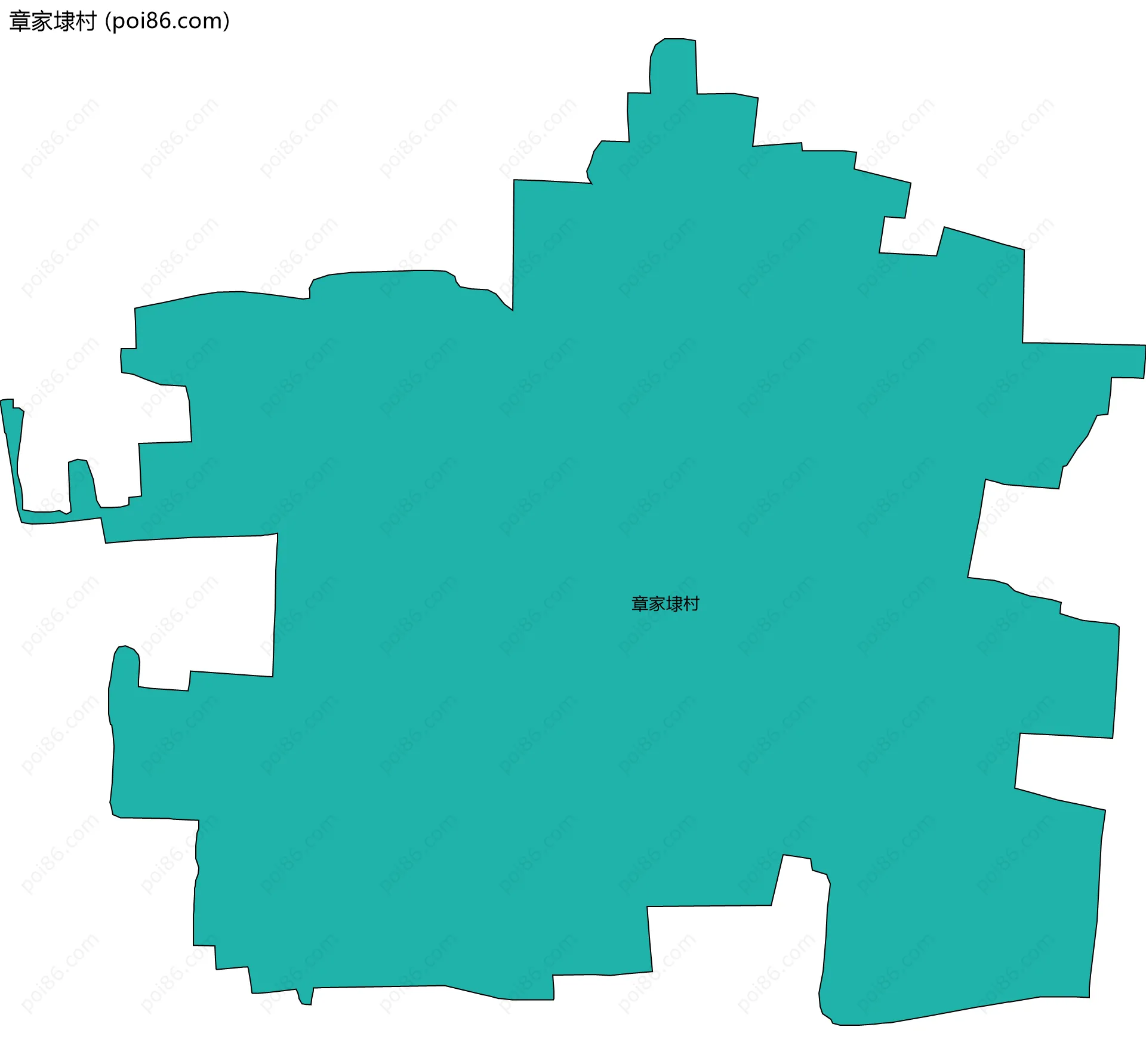 章家埭村边界地图