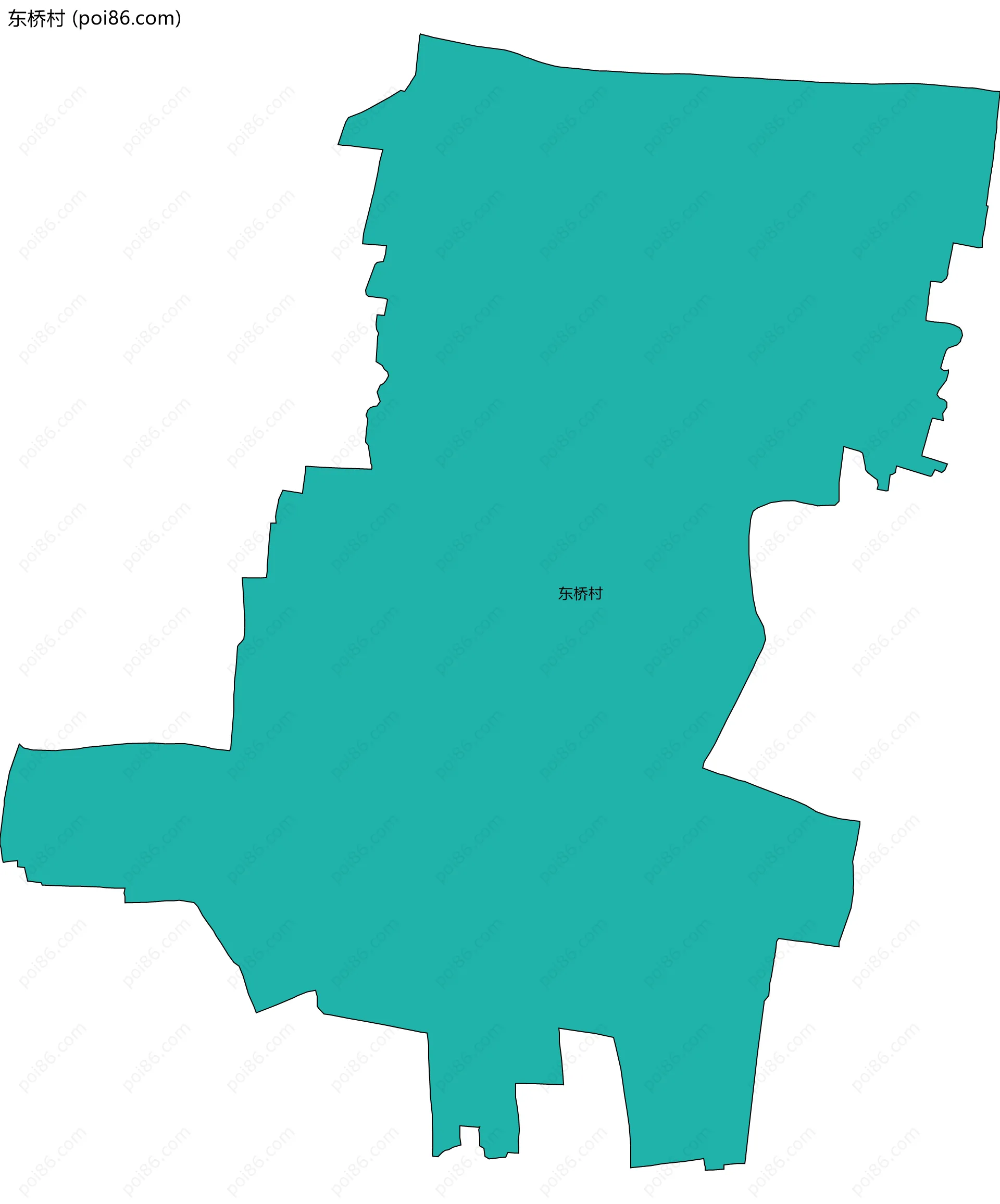 东桥村边界地图