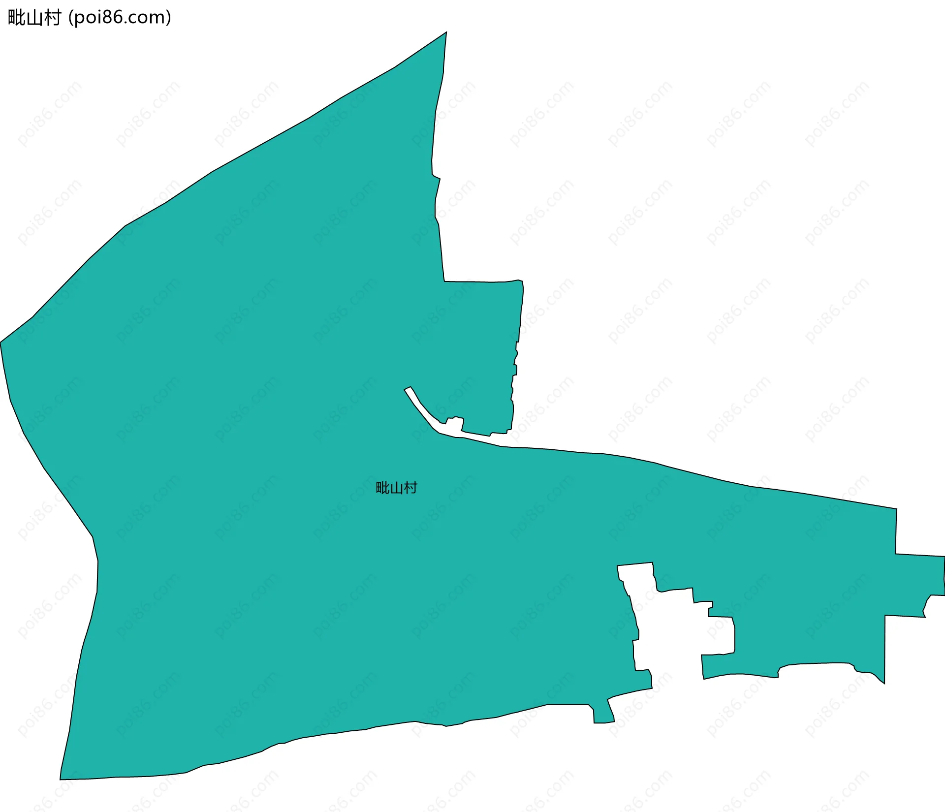 毗山村边界地图