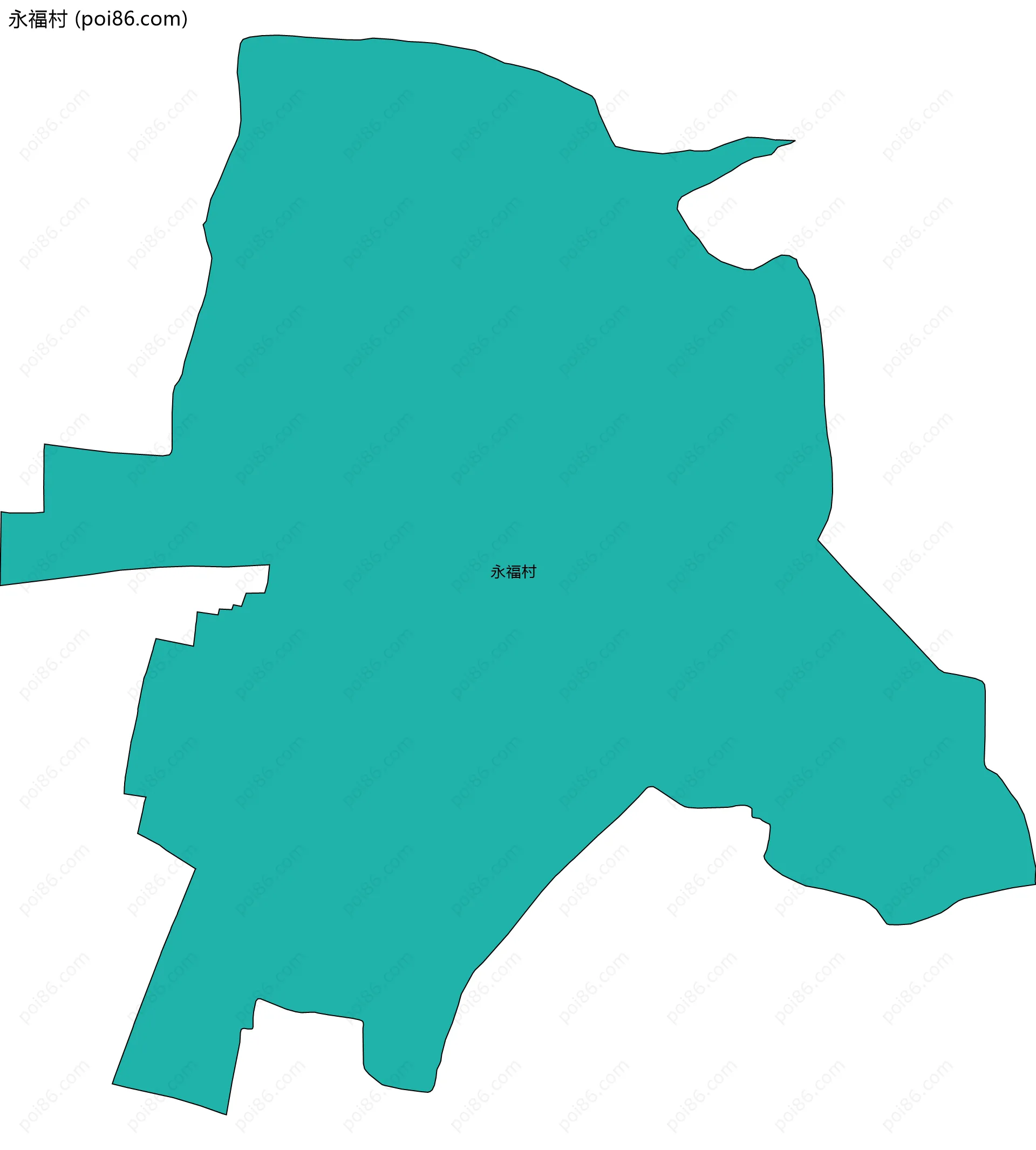 永福村边界地图