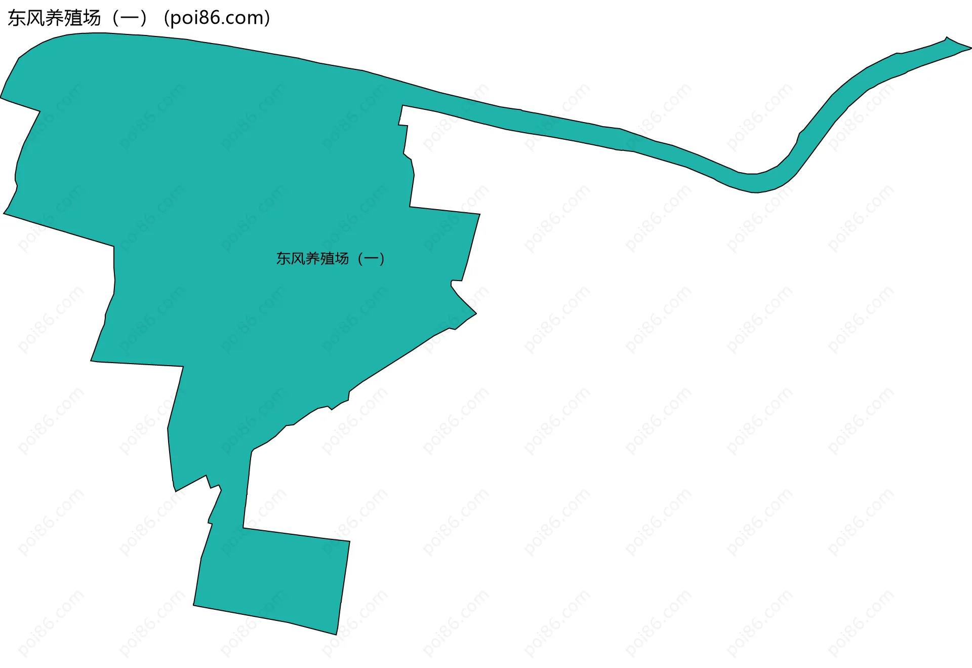 东风养殖场（一）边界地图
