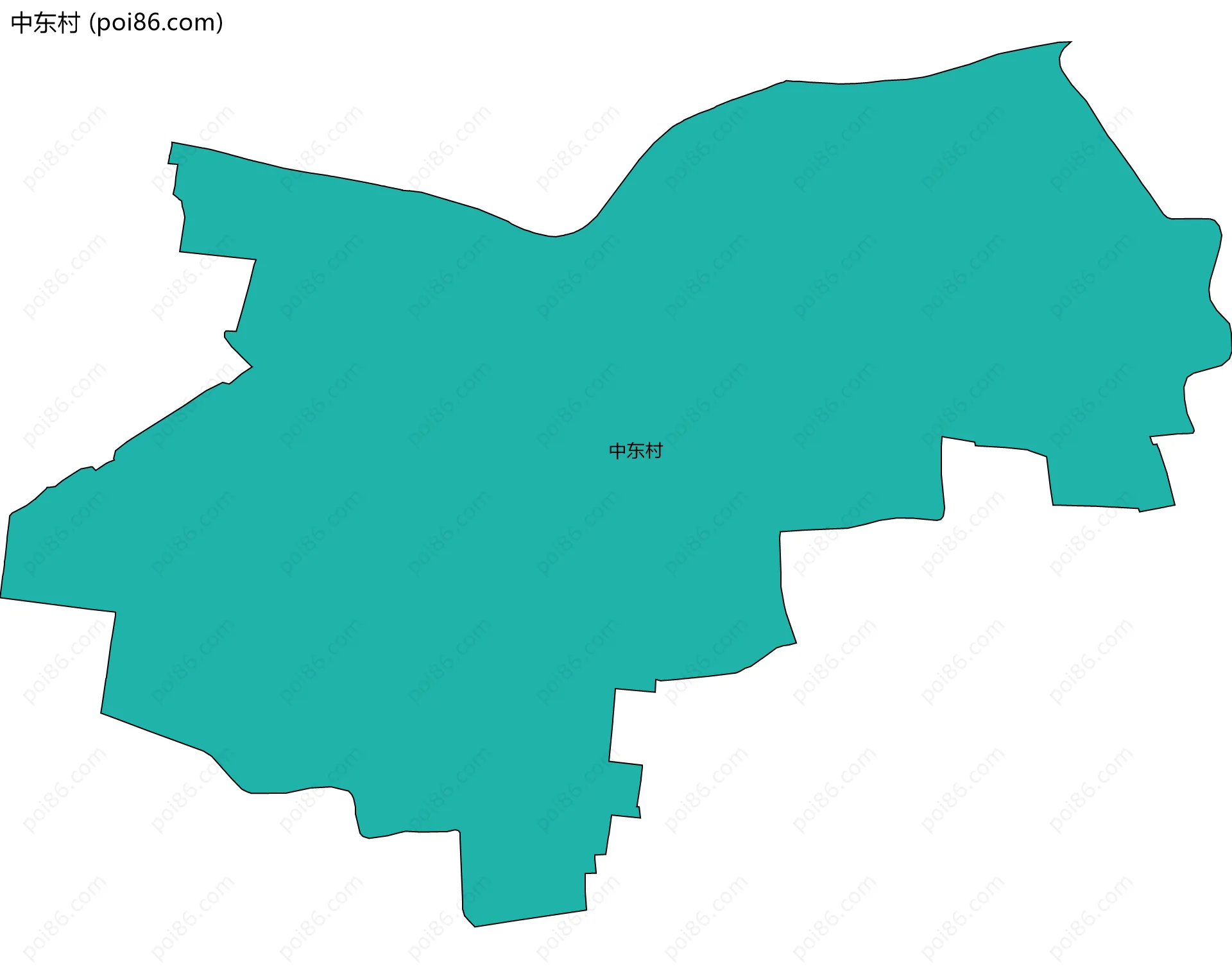 中东村边界地图