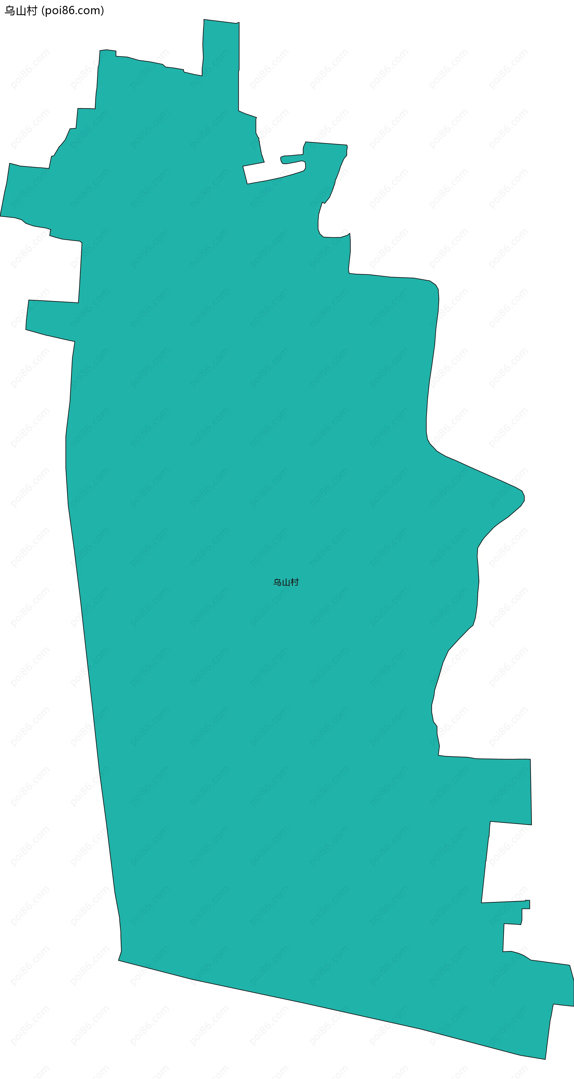 乌山村边界地图