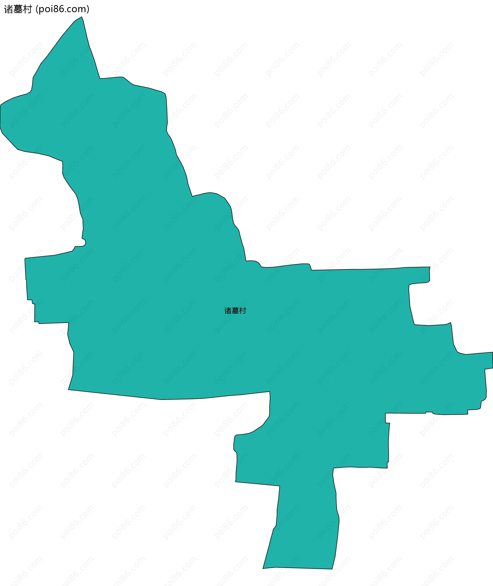 诸墓村边界地图