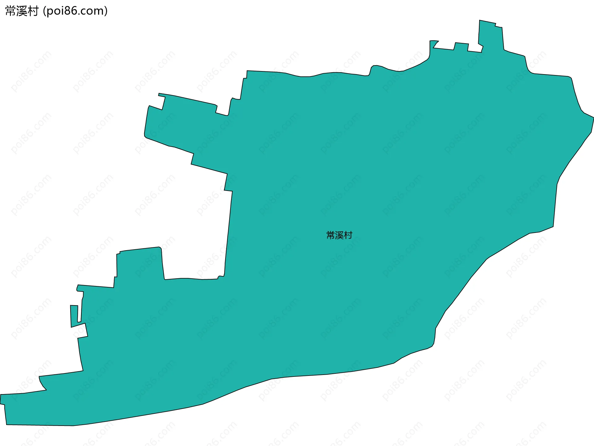 常溪村边界地图