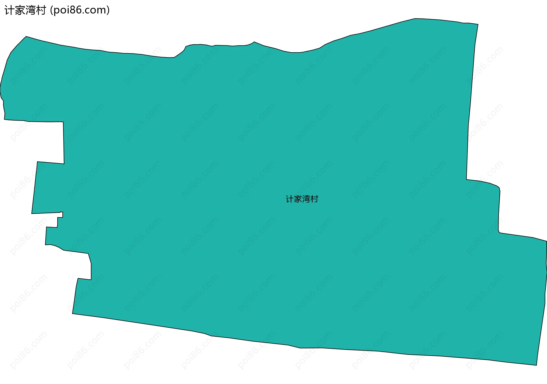 计家湾村边界地图