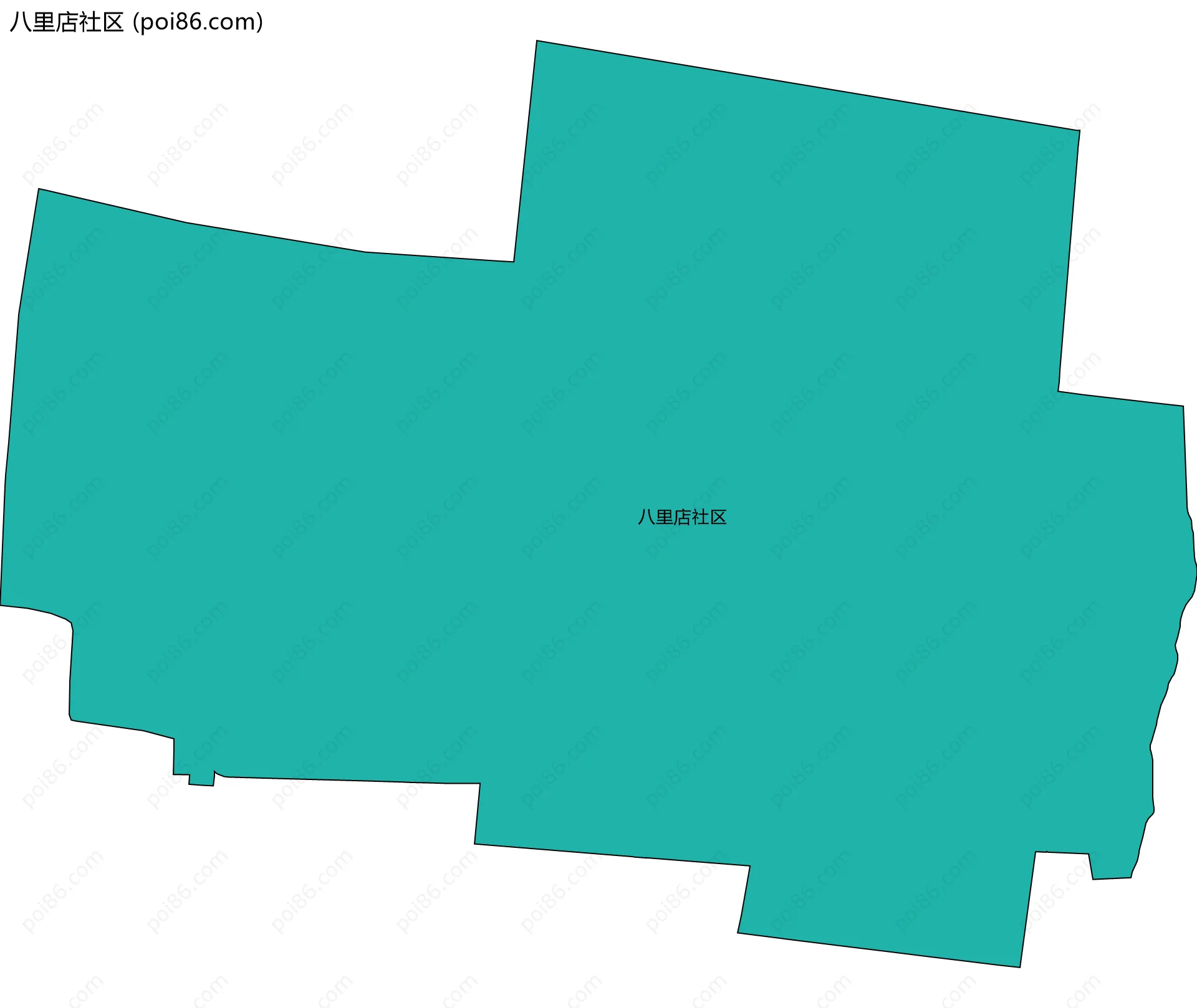 八里店社区边界地图