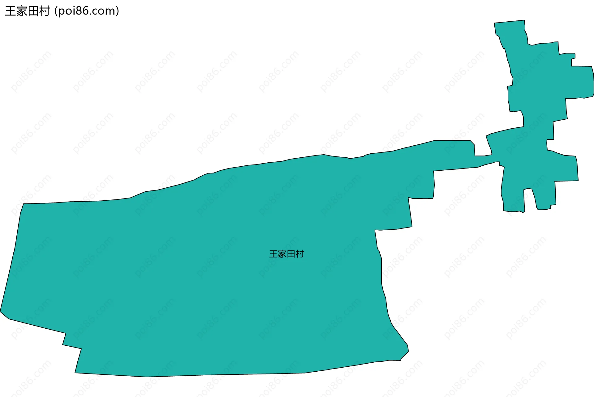 王家田村边界地图