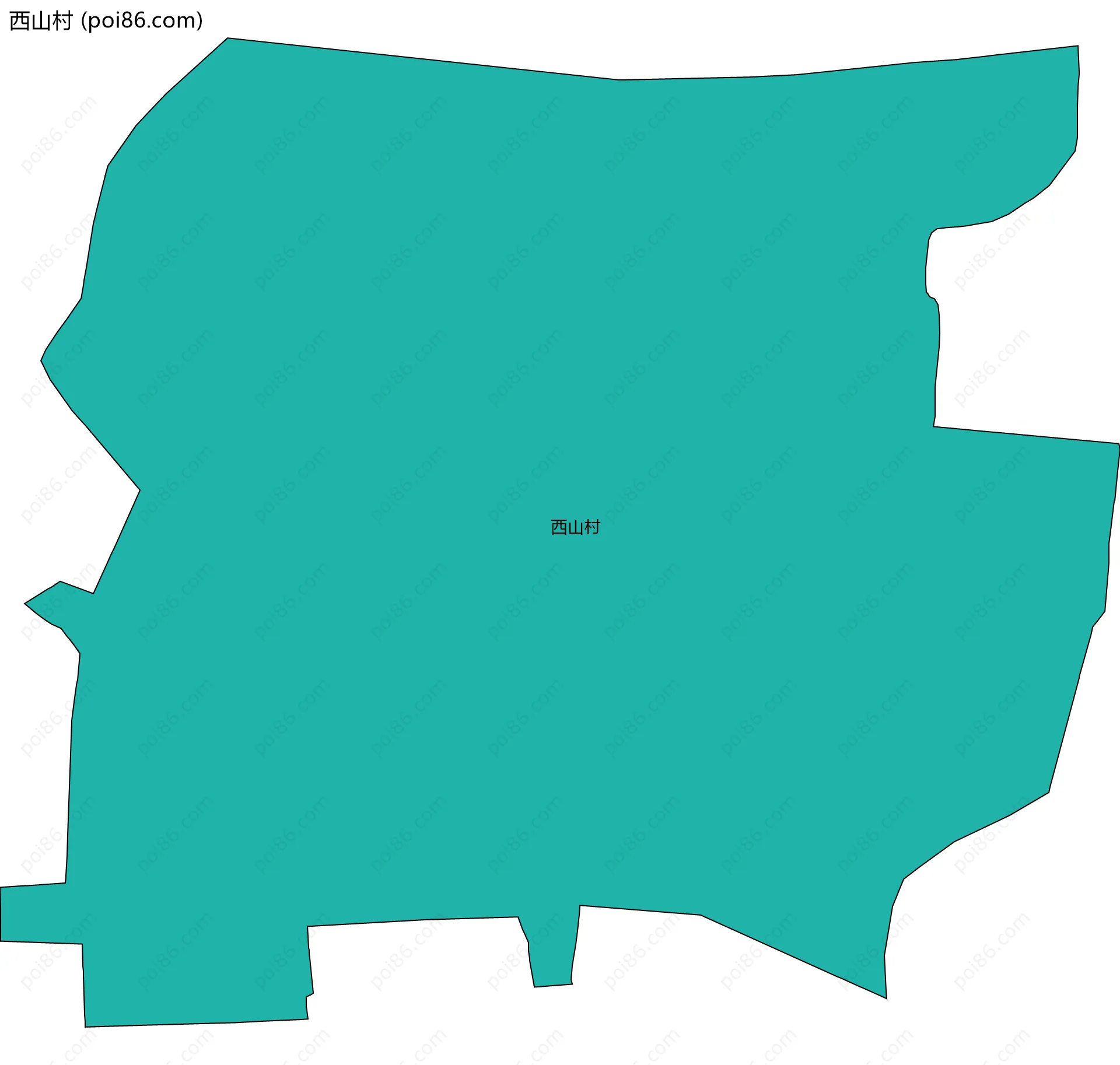西山村边界地图