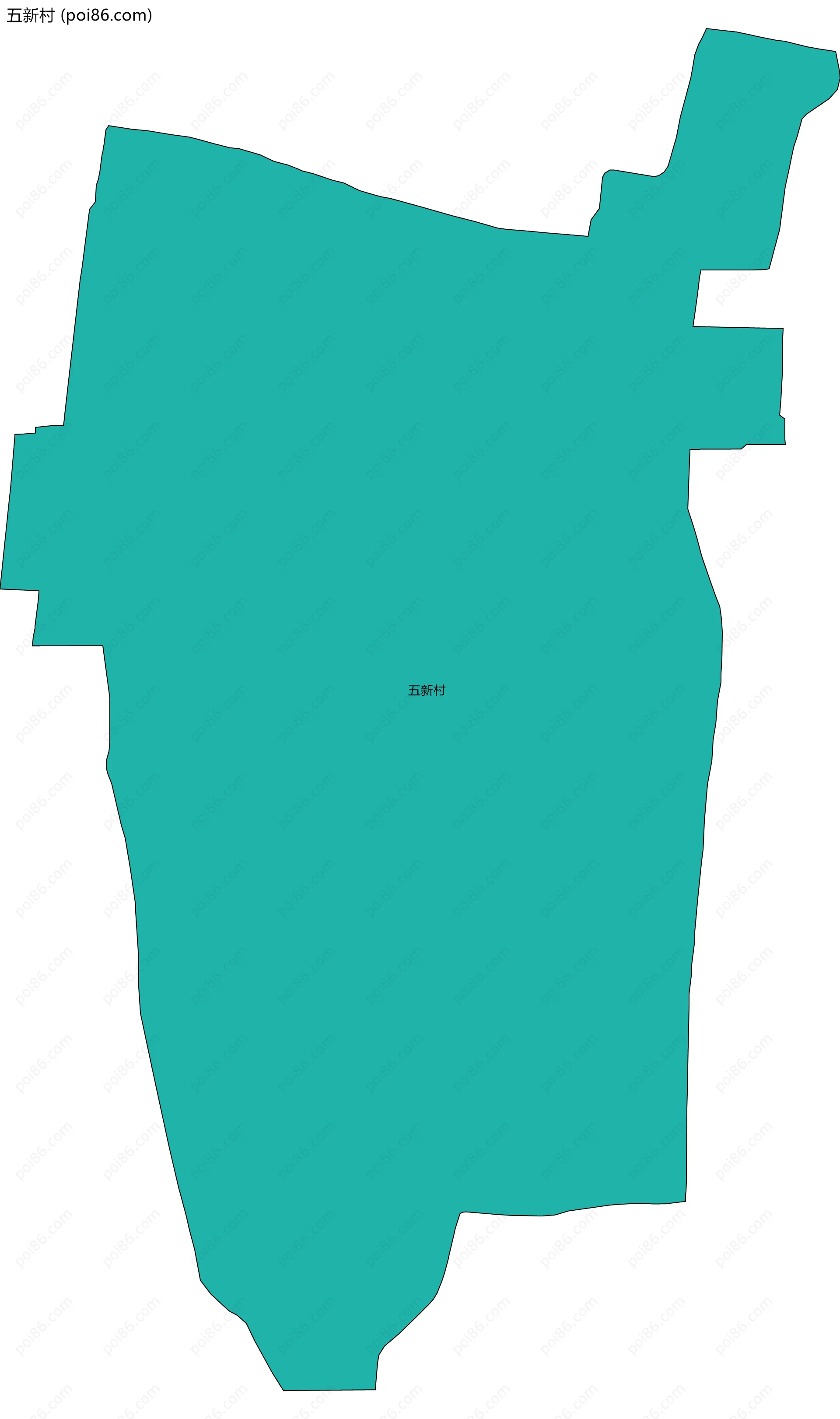 五新村边界地图