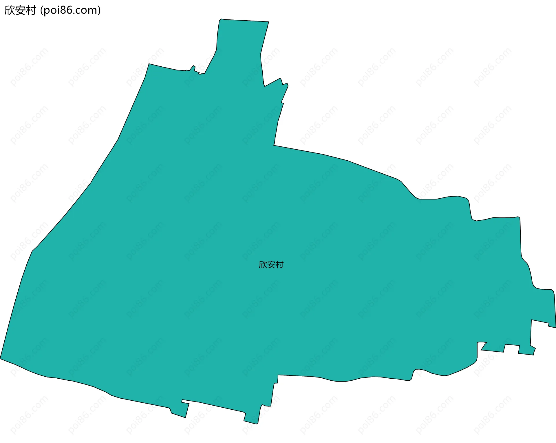 欣安村边界地图