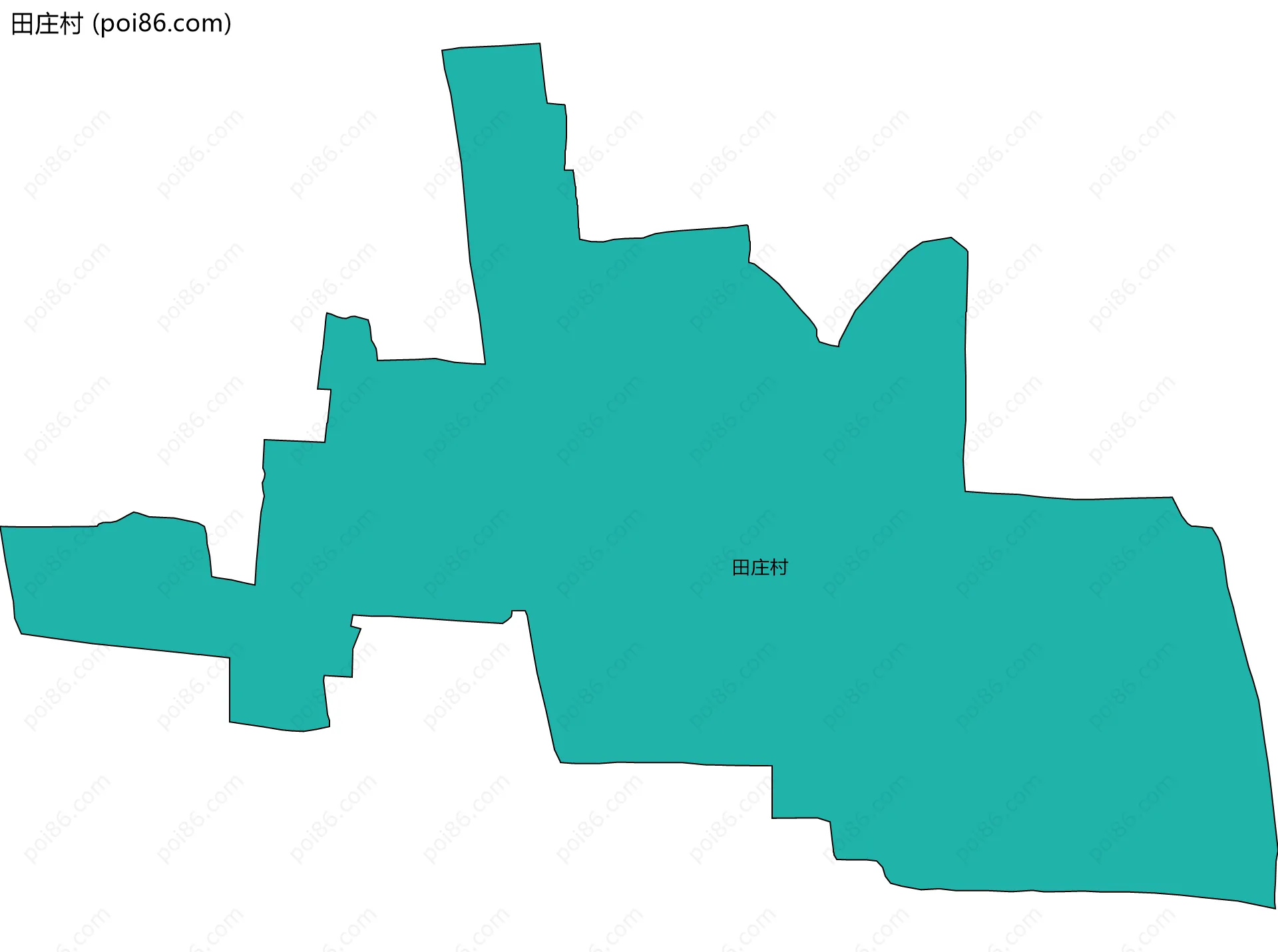 田庄村边界地图