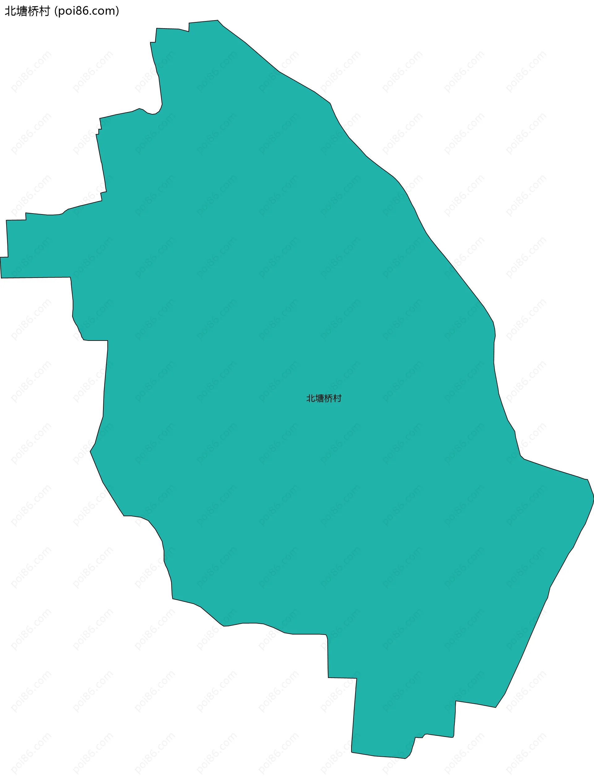 北塘桥村边界地图