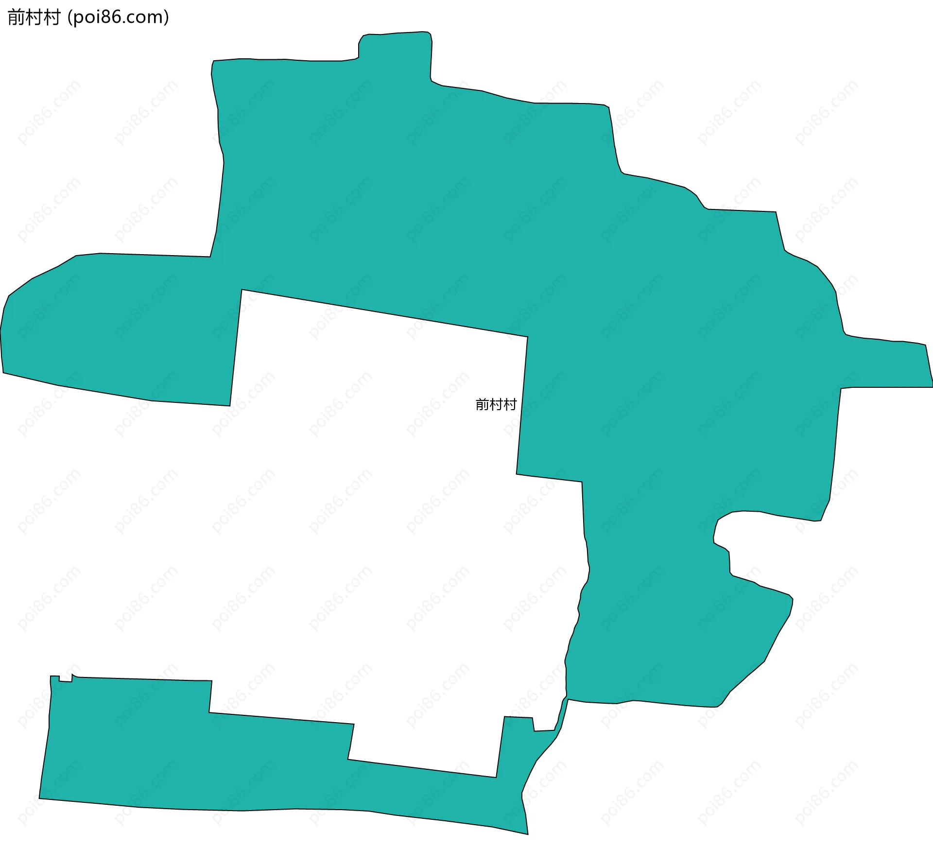 前村村边界地图