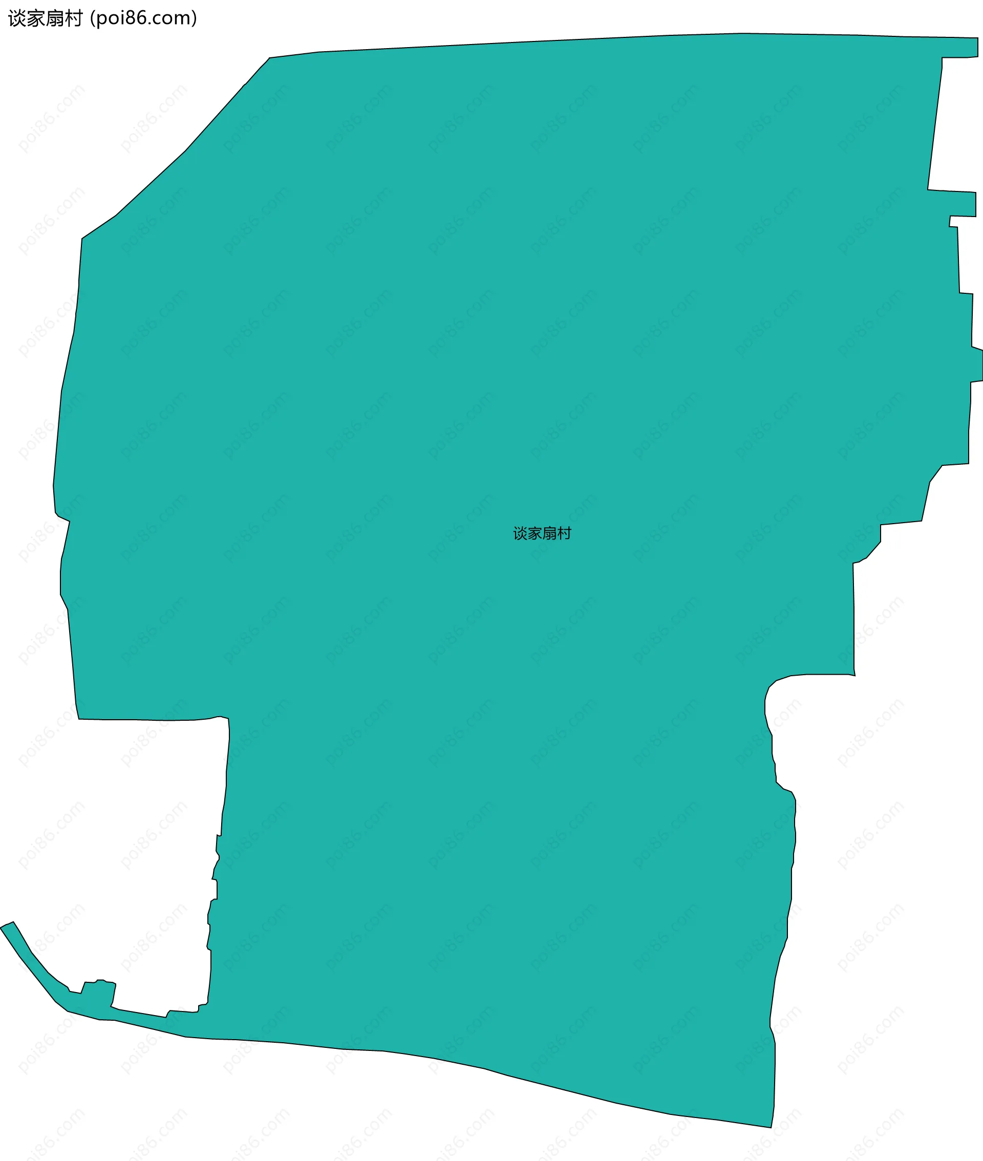 谈家扇村边界地图