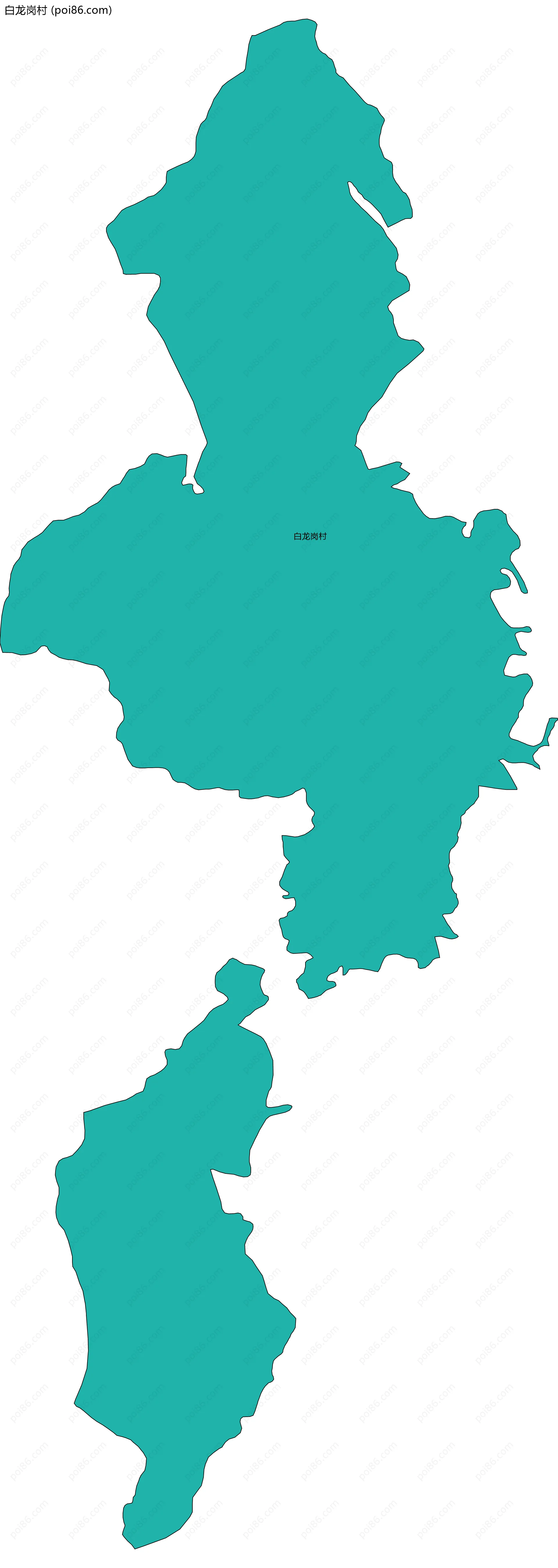 白龙岗村边界地图