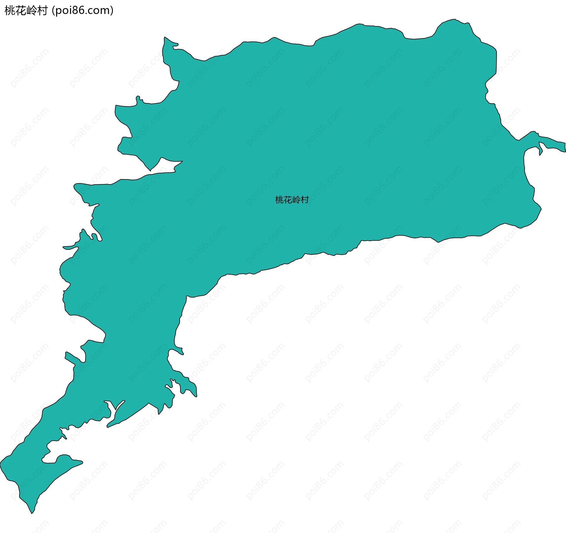 桃花岭村边界地图