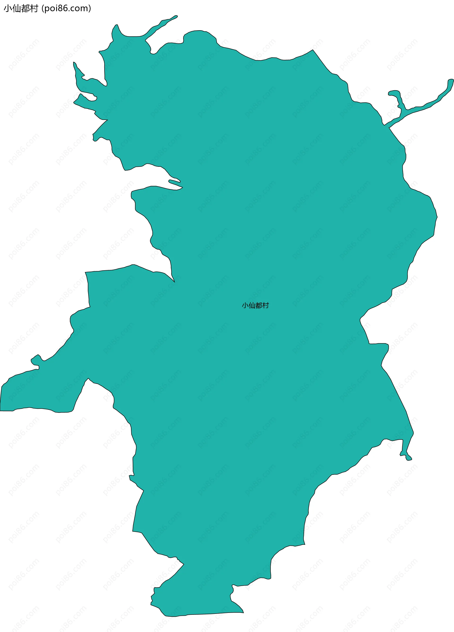 小仙都村边界地图