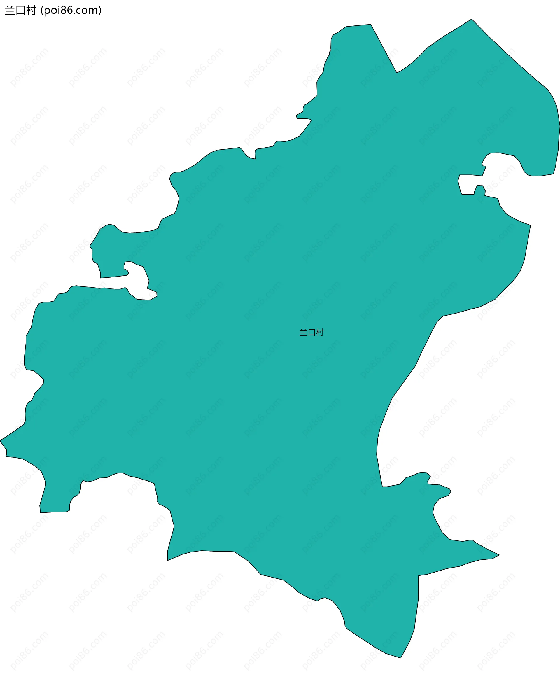 兰口村边界地图