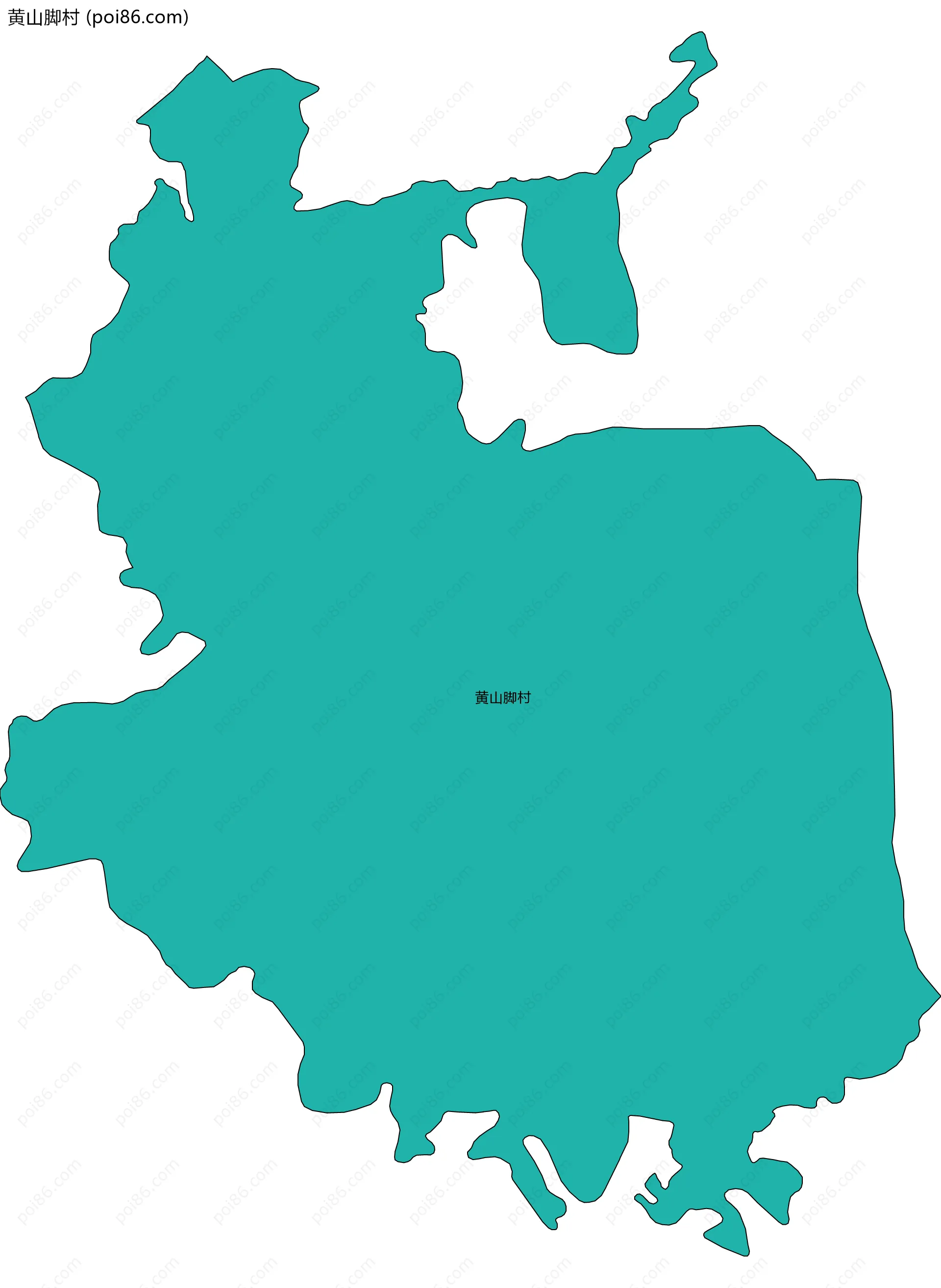 黄山脚村边界地图