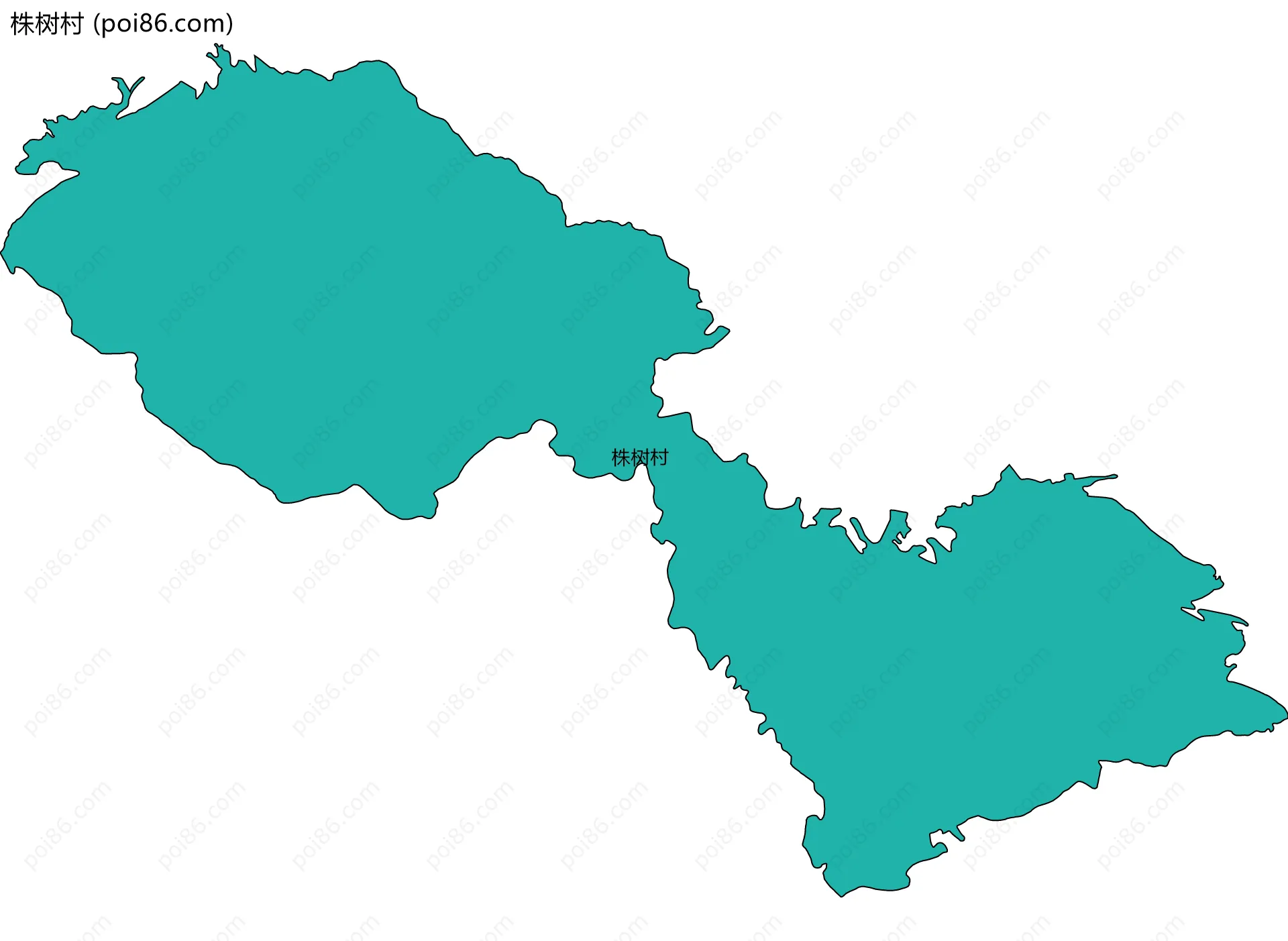 株树村边界地图