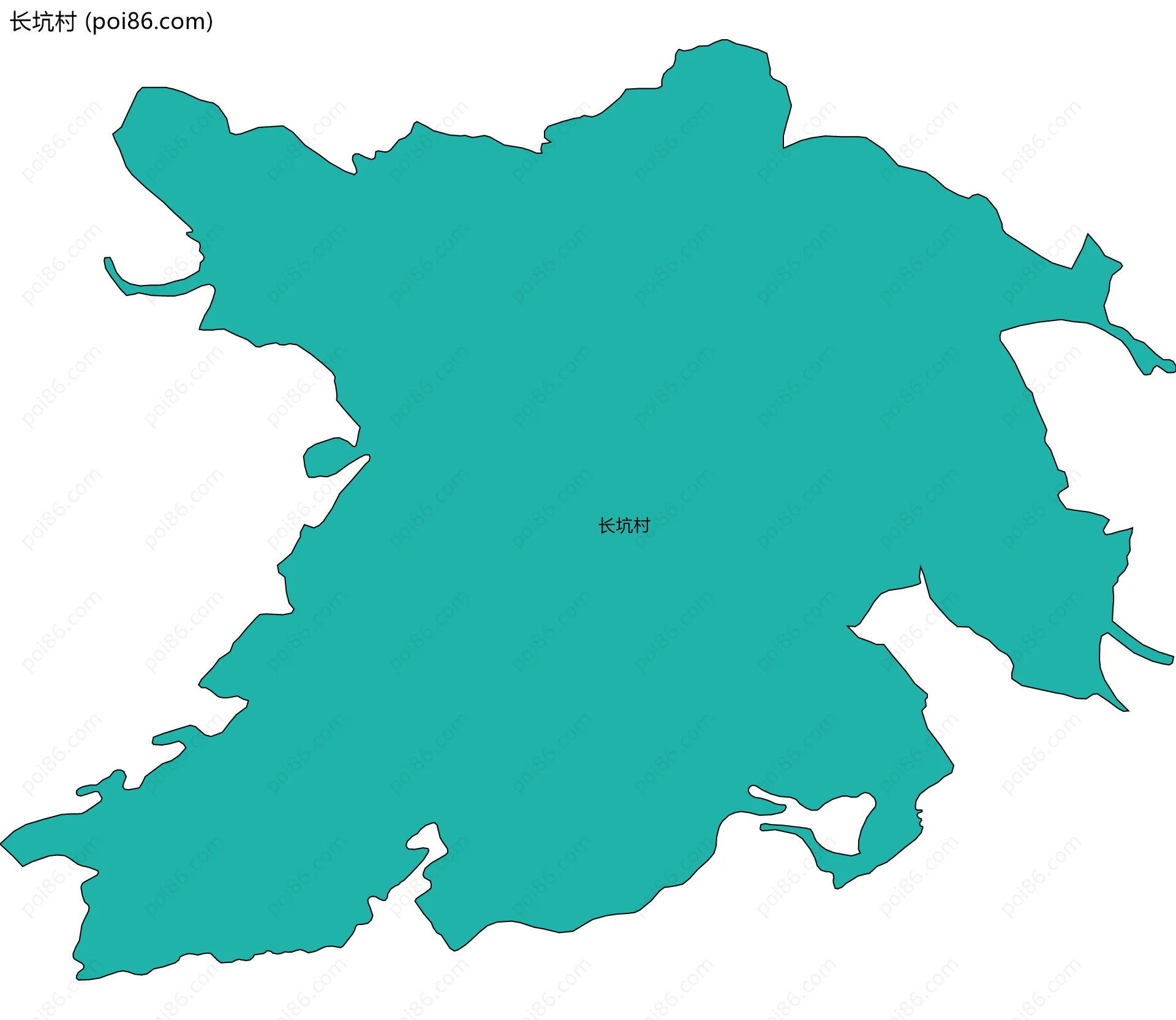 长坑村边界地图
