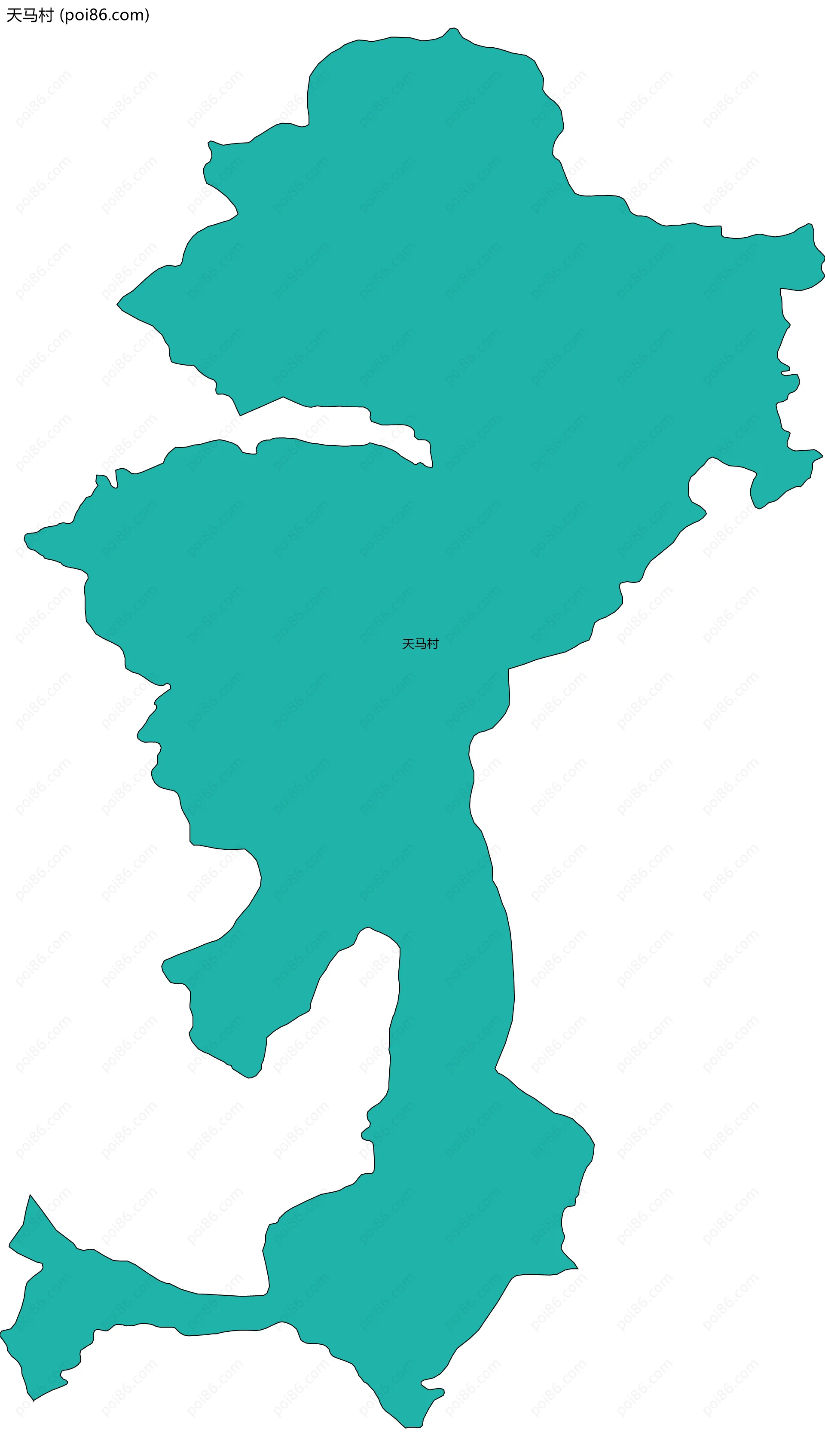 天马村边界地图