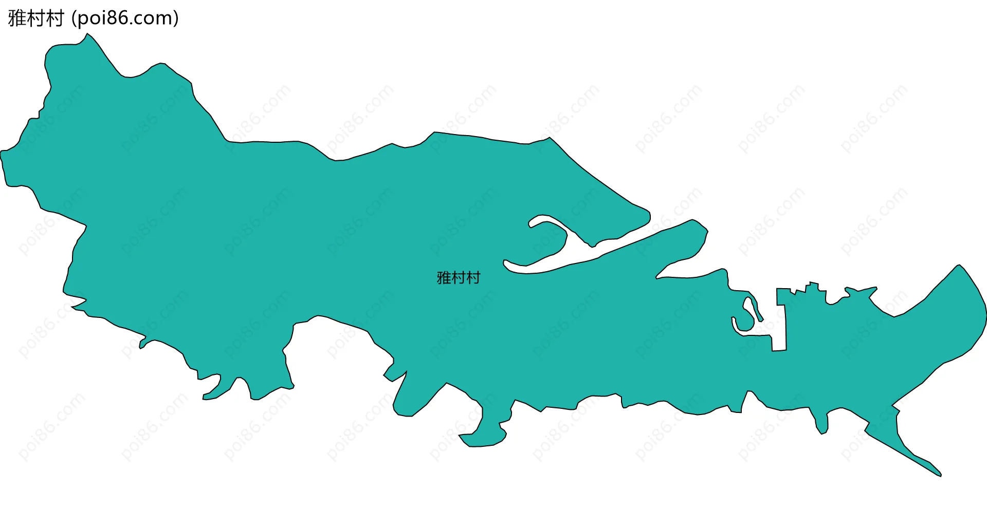 雅村村边界地图