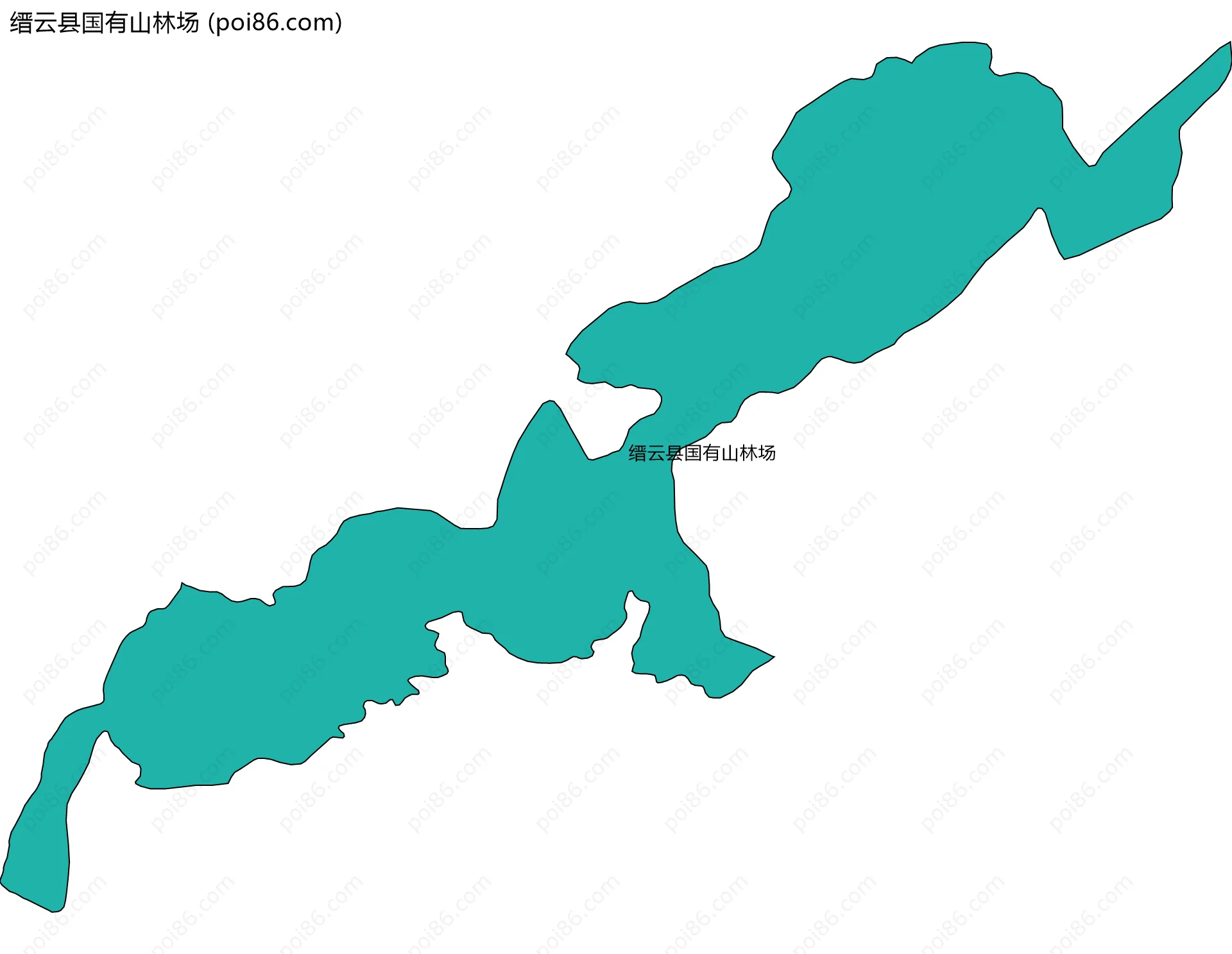 缙云县国有山林场边界地图