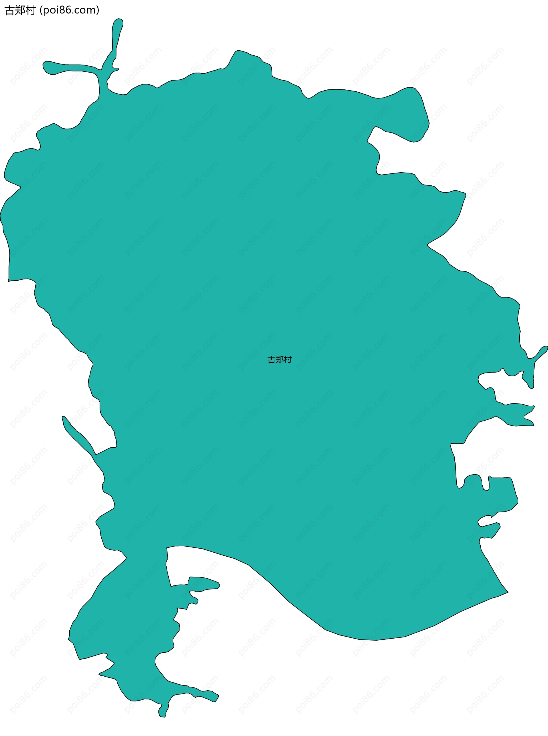 古郑村边界地图