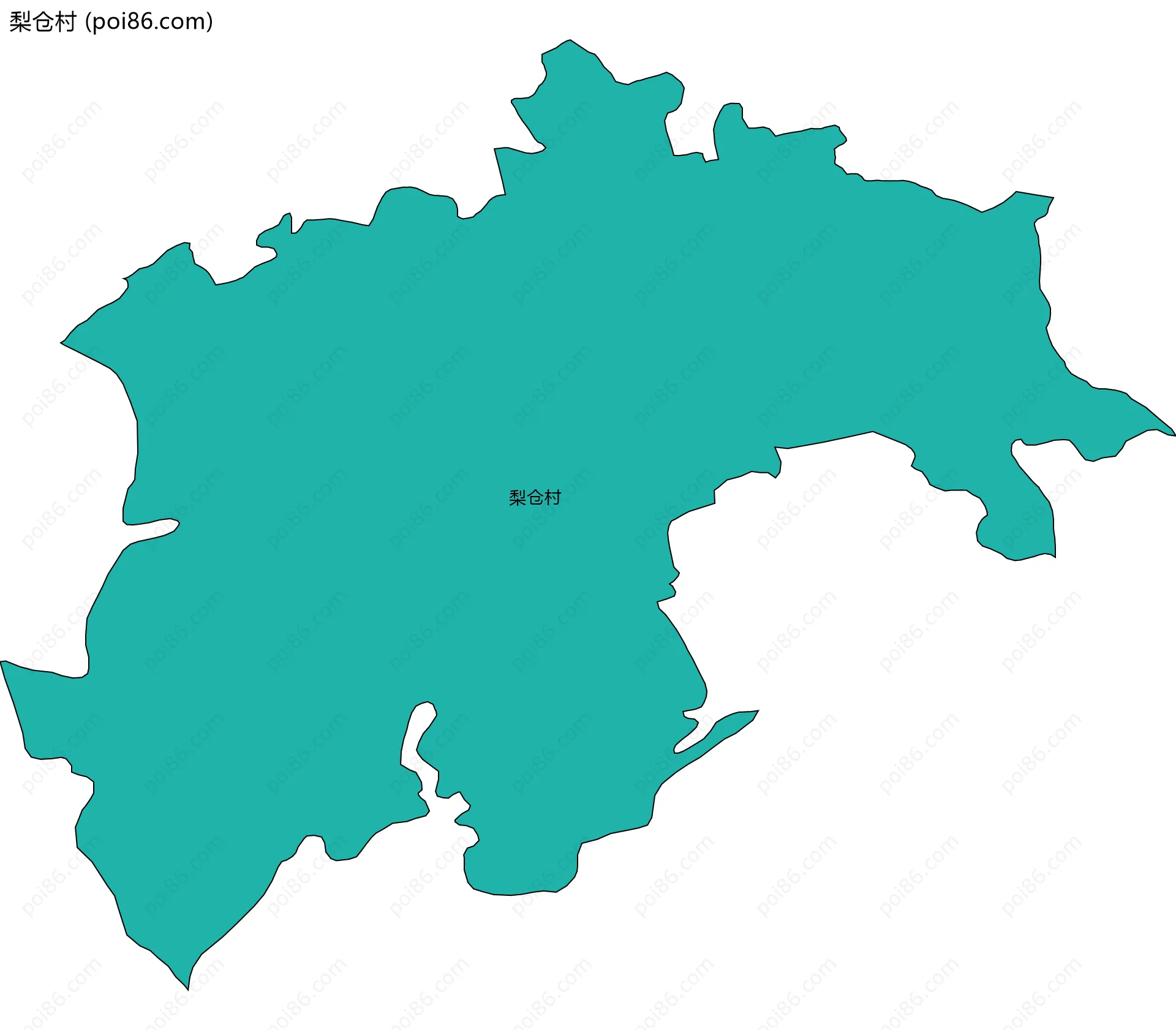 梨仓村边界地图