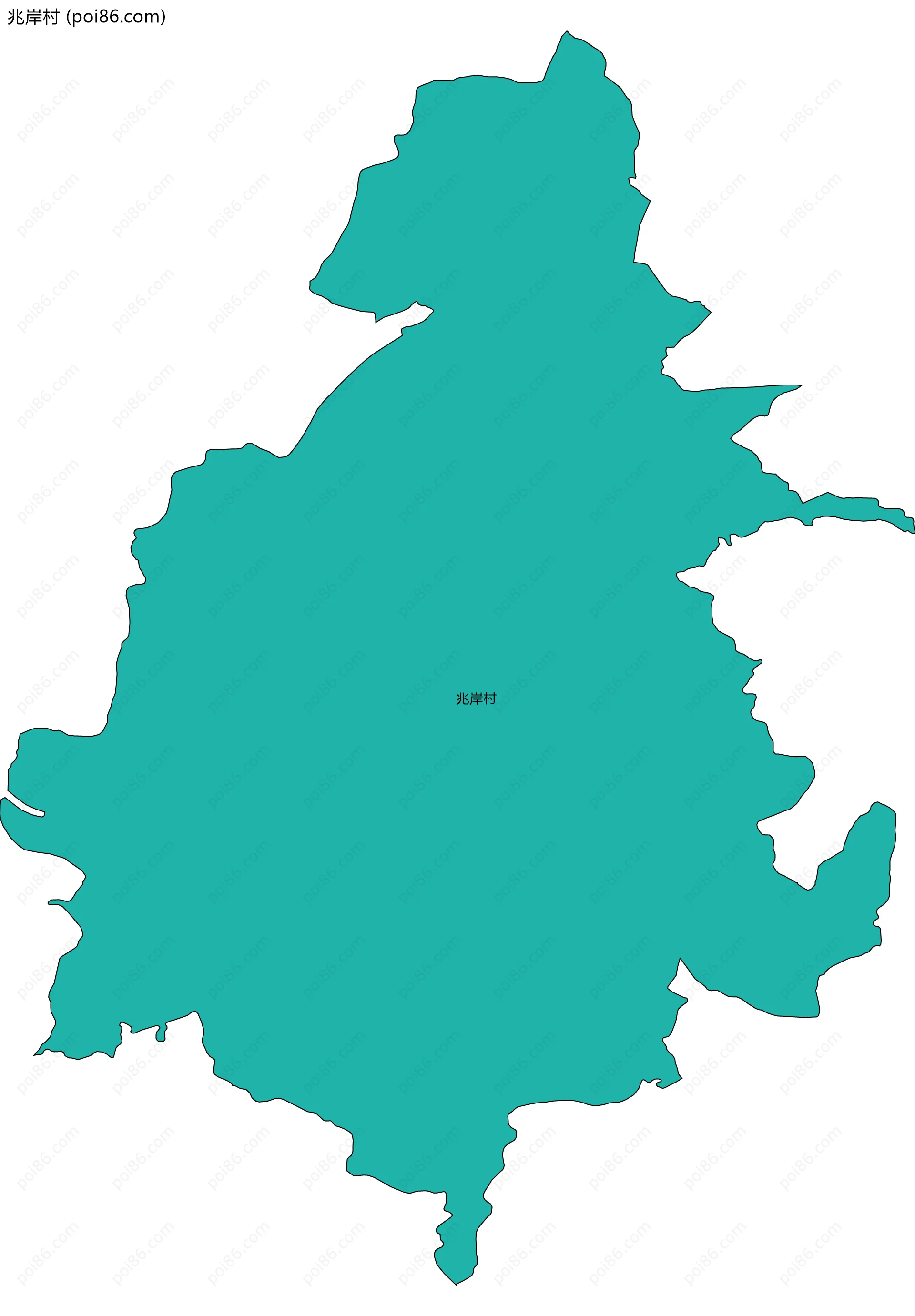 兆岸村边界地图