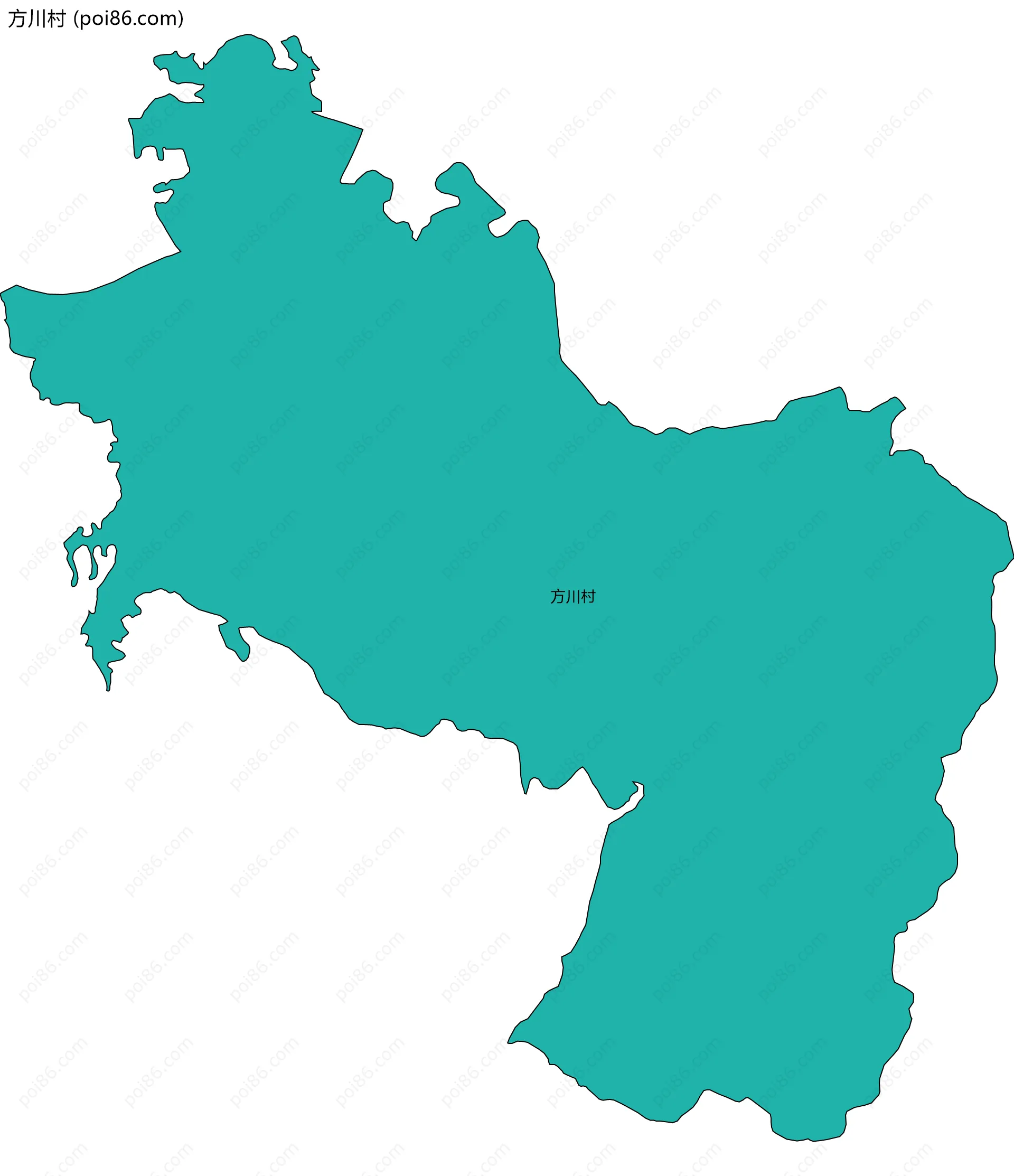 方川村边界地图