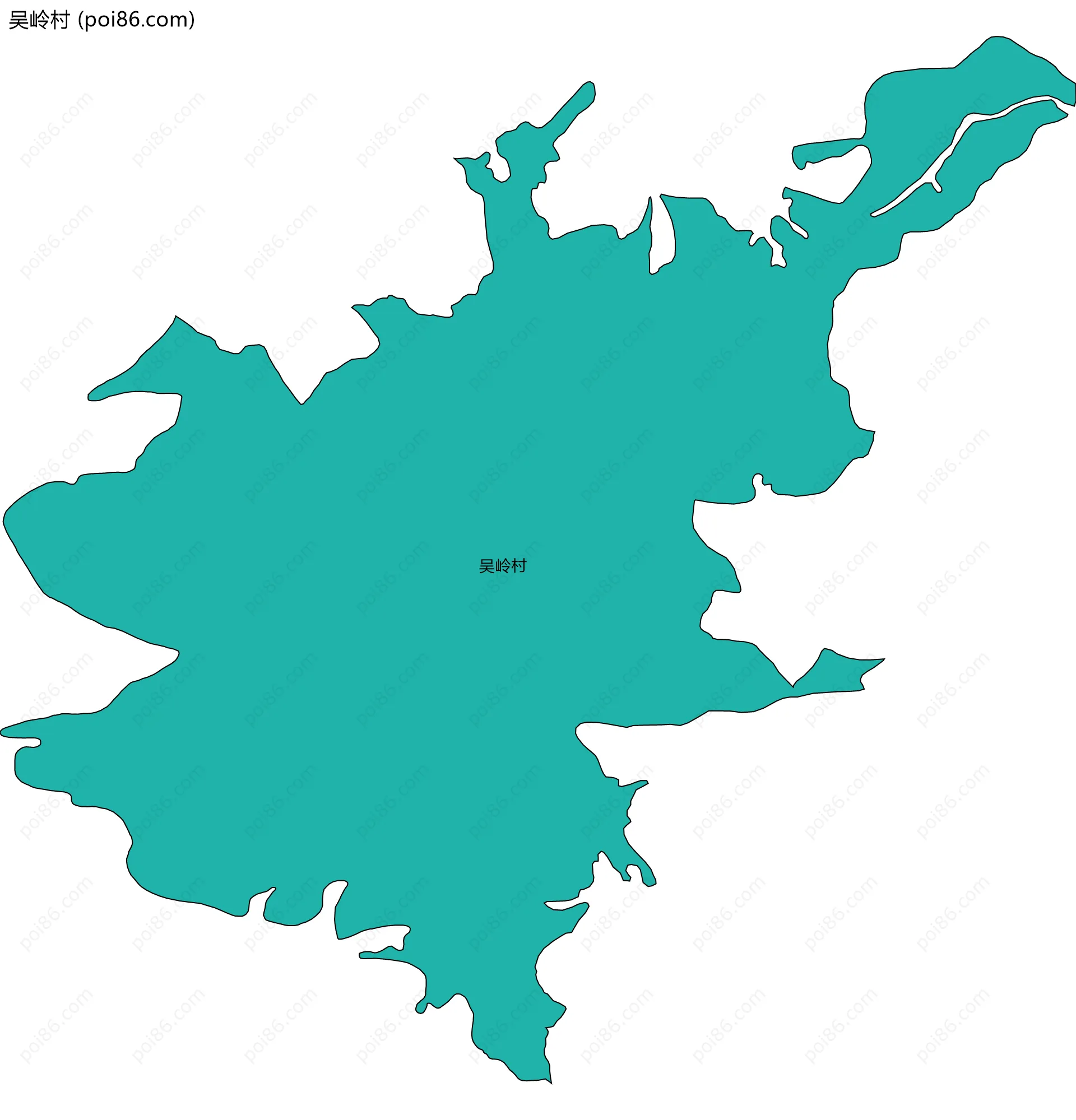 吴岭村边界地图