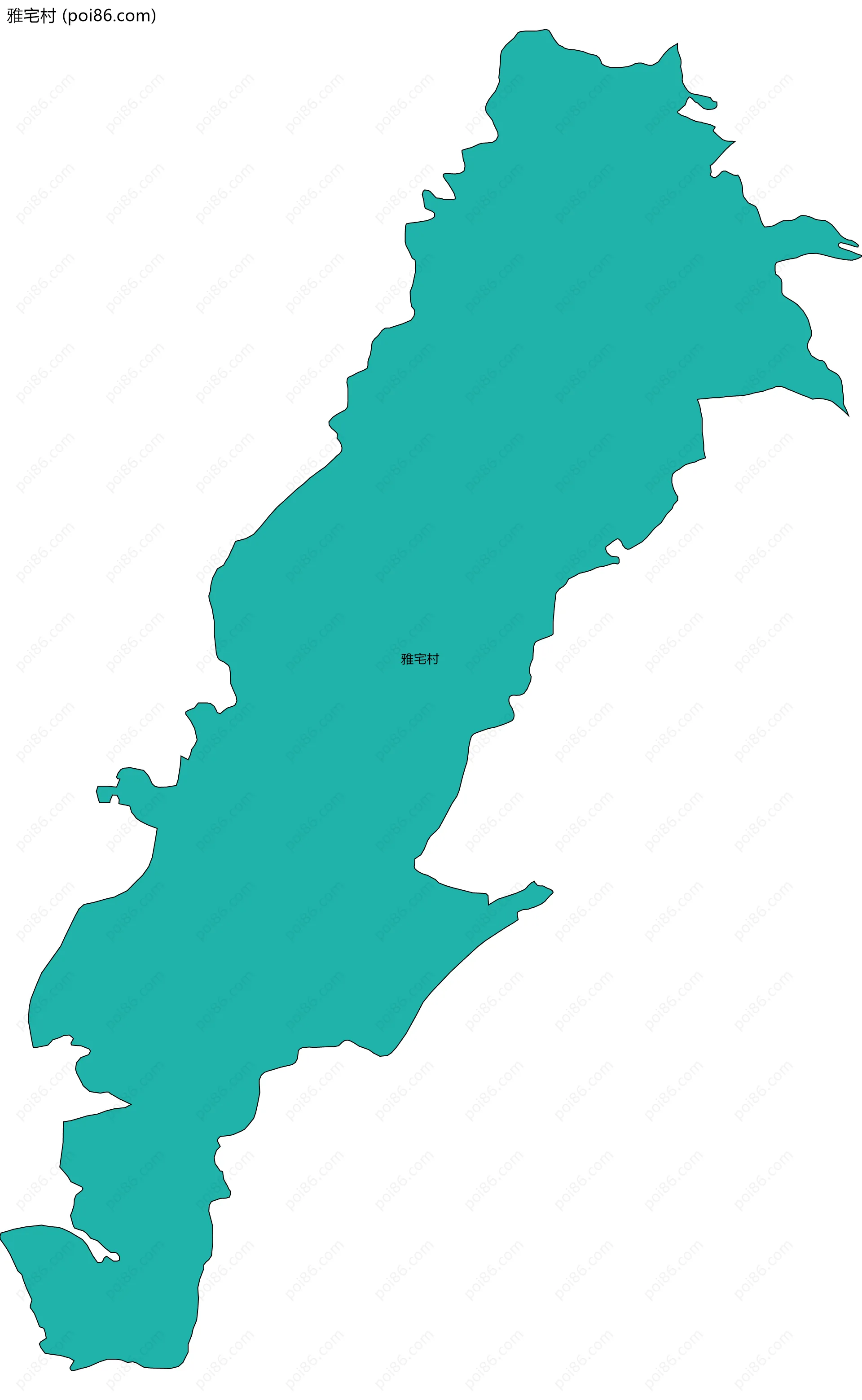 雅宅村边界地图