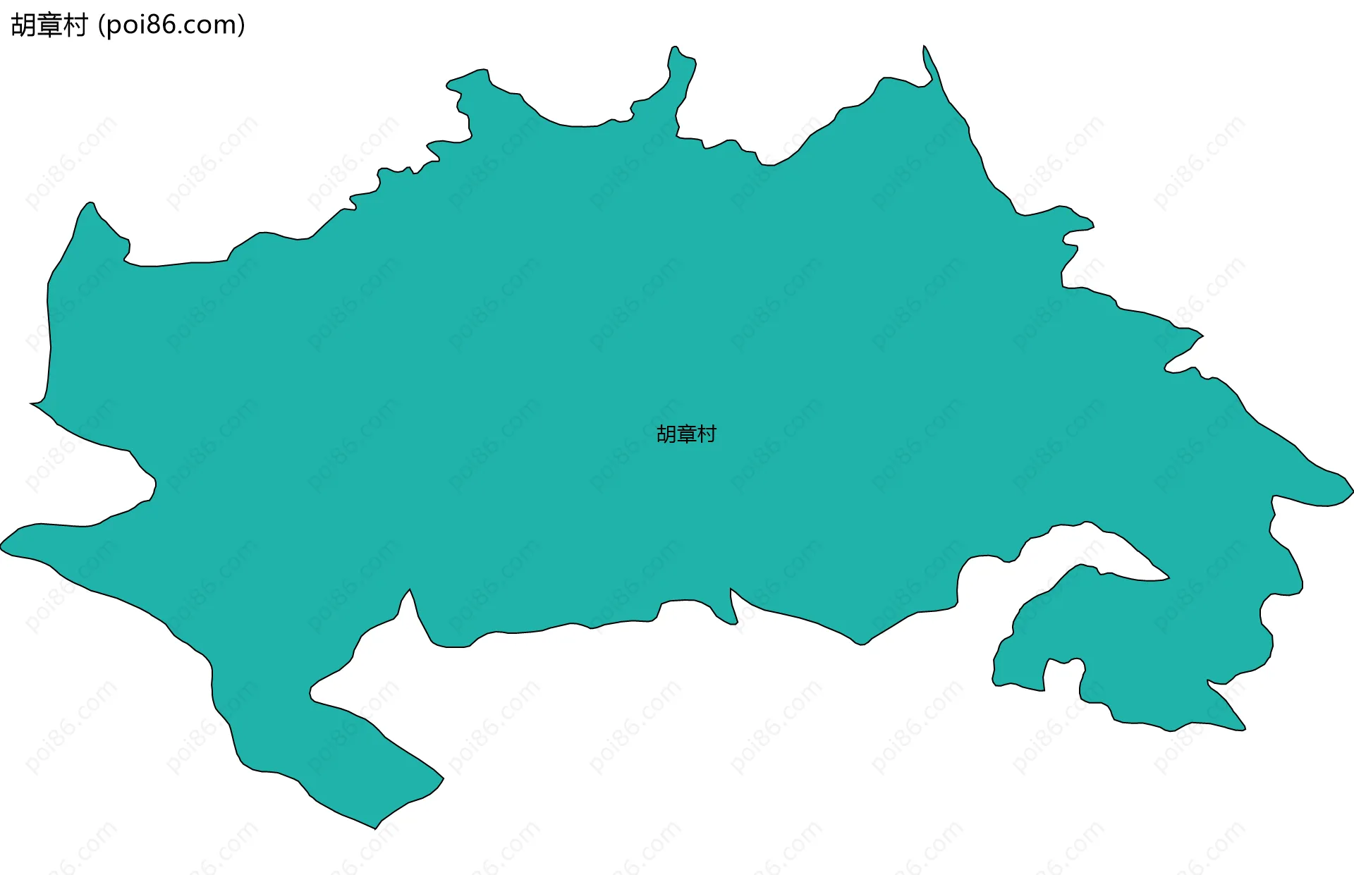 胡章村边界地图