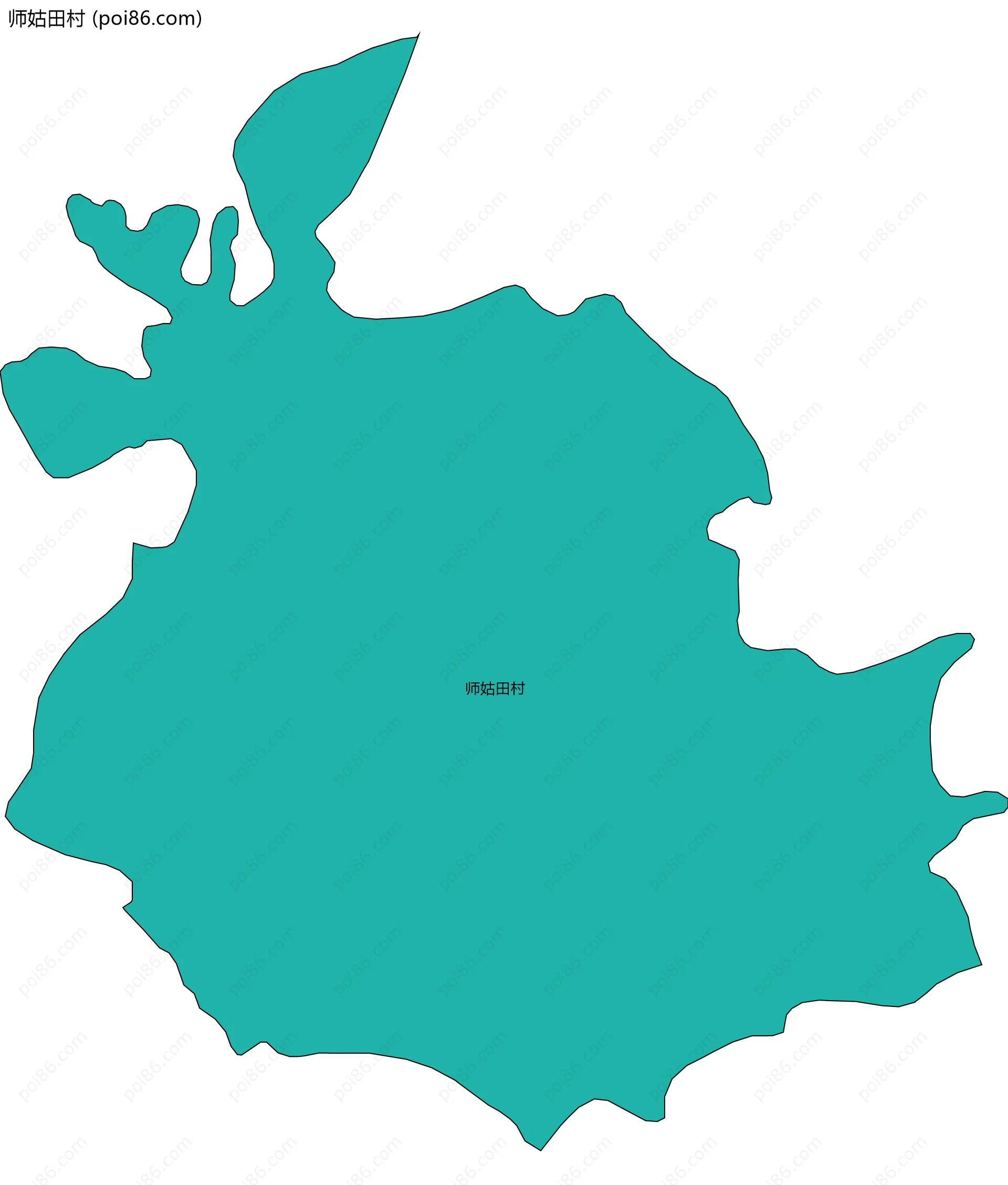 师姑田村边界地图