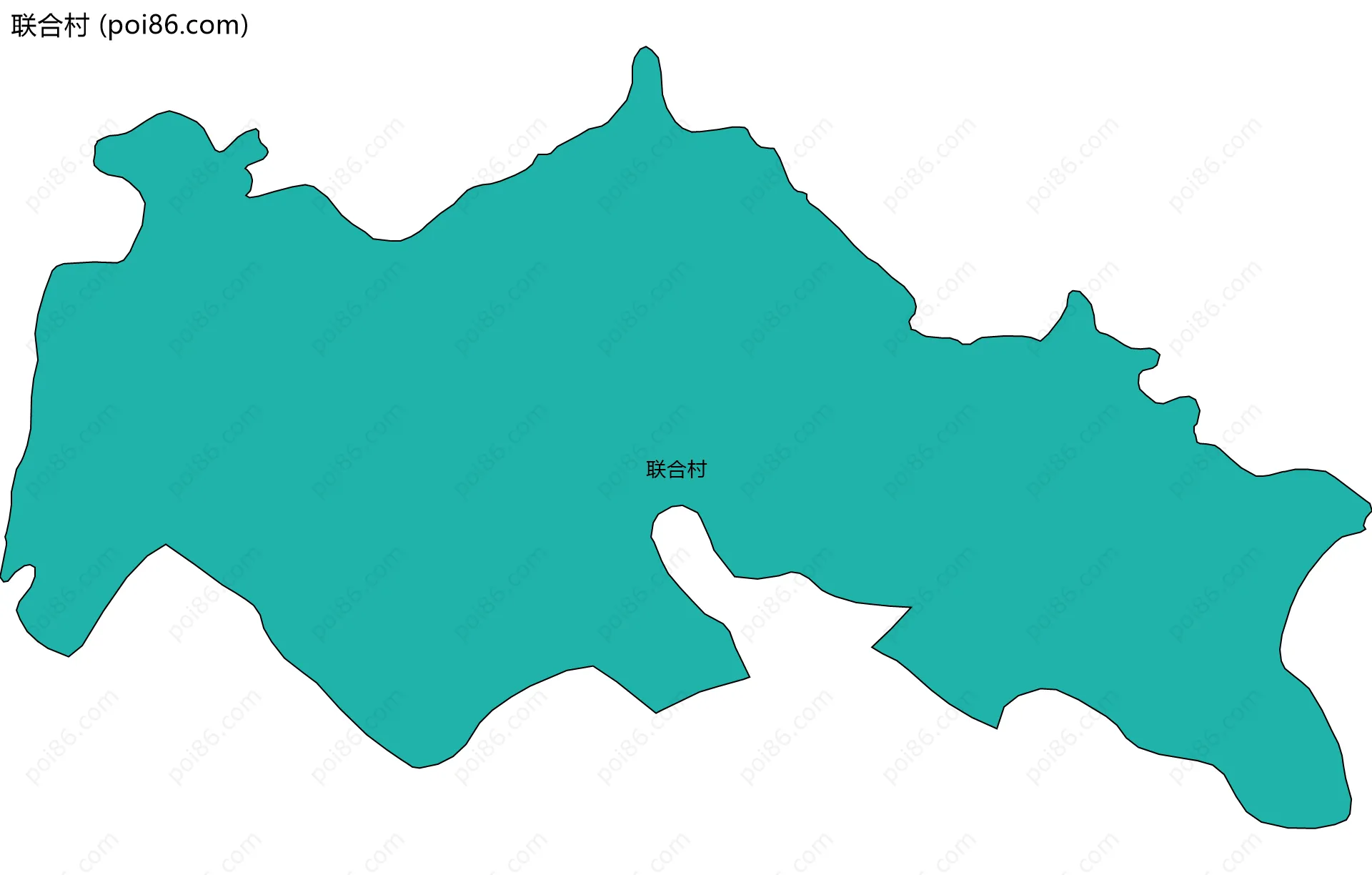 联合村边界地图