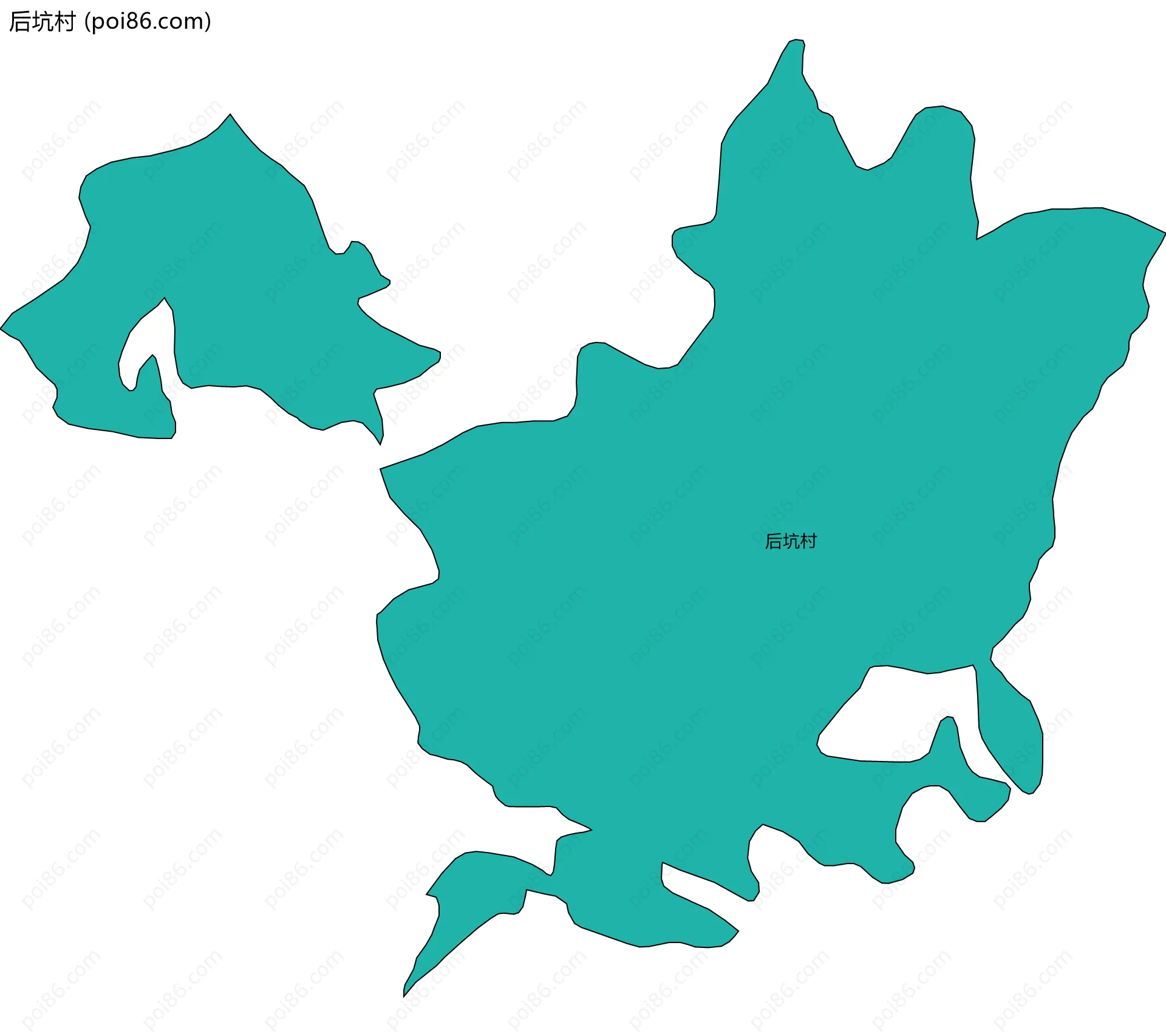 后坑村边界地图