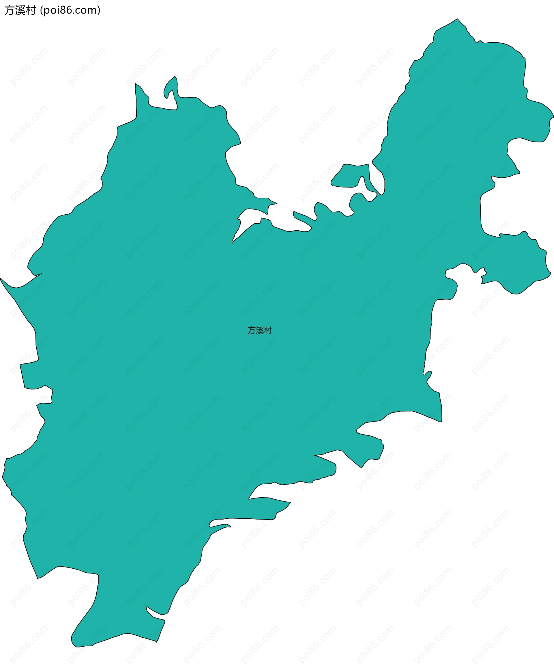 方溪村边界地图